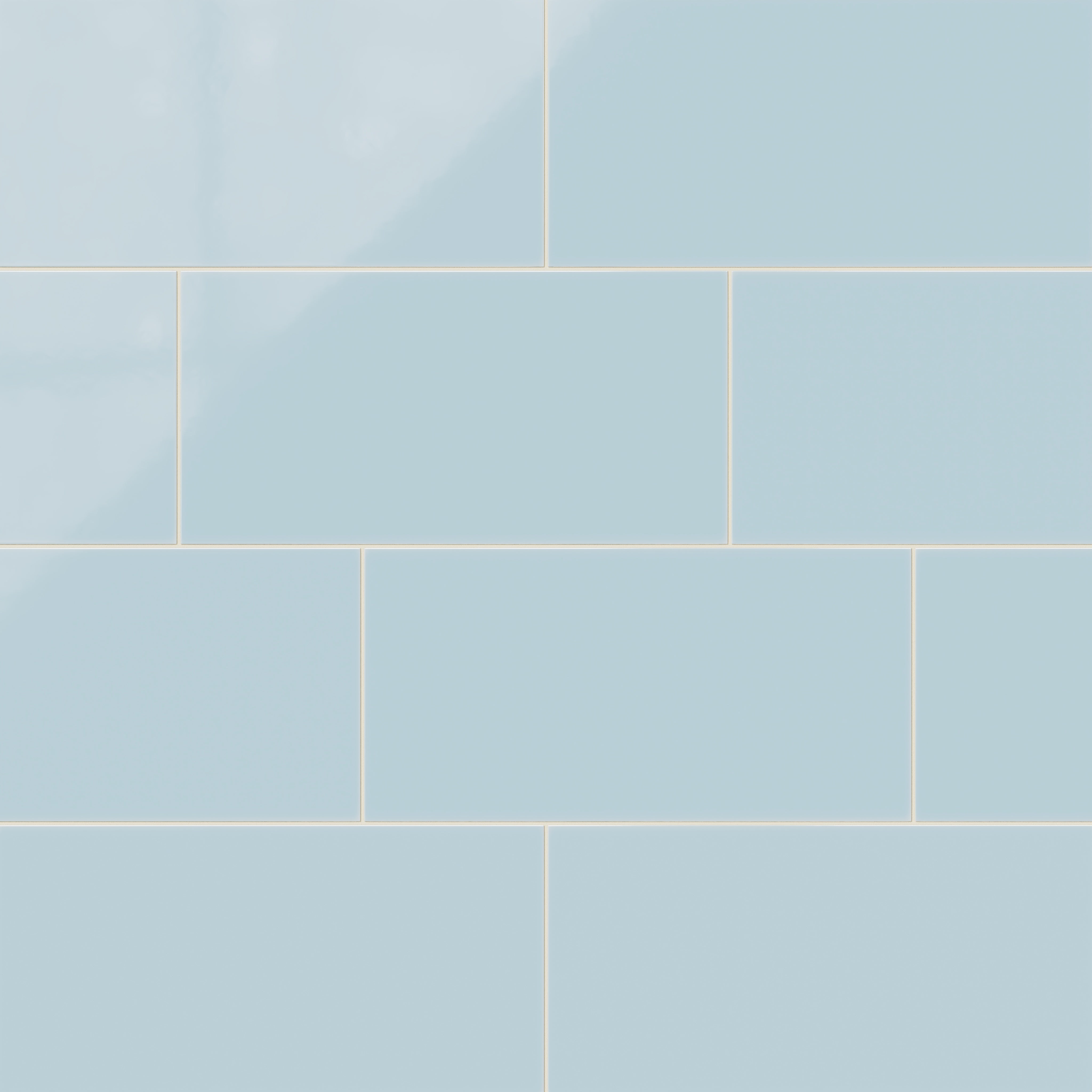 12x24 Natural Press Ceramic Tile in Egyptian Blue Gloss