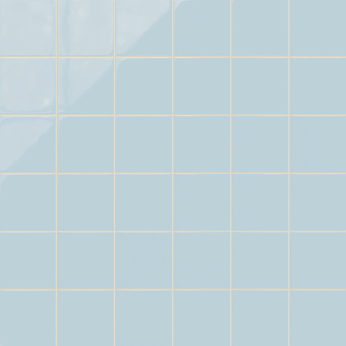 6x6 Natural Press Ceramic Tile in Egyptian Blue Gloss