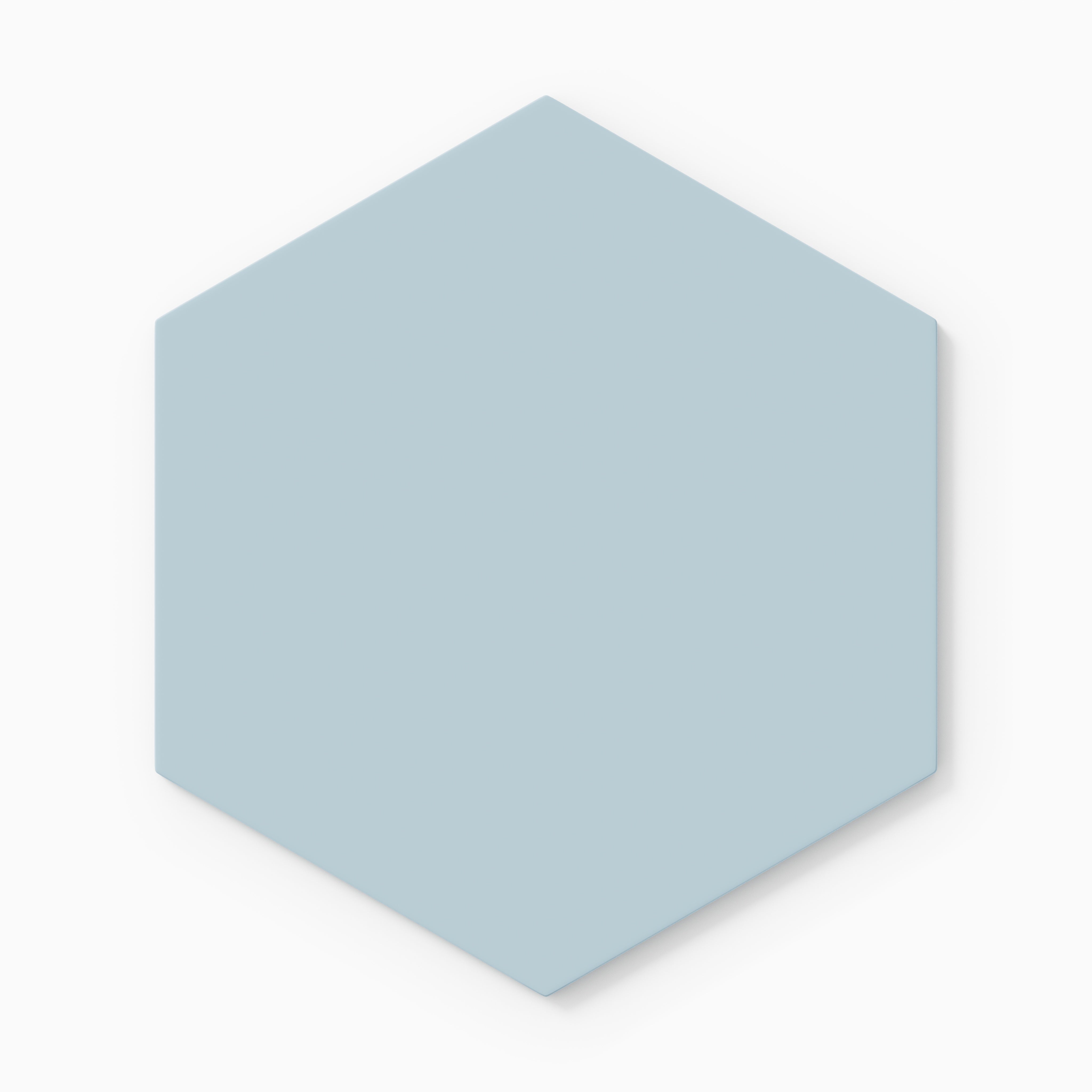 8" Hexagon Natural Press Ceramic Tile in Egyptian Blue Matte