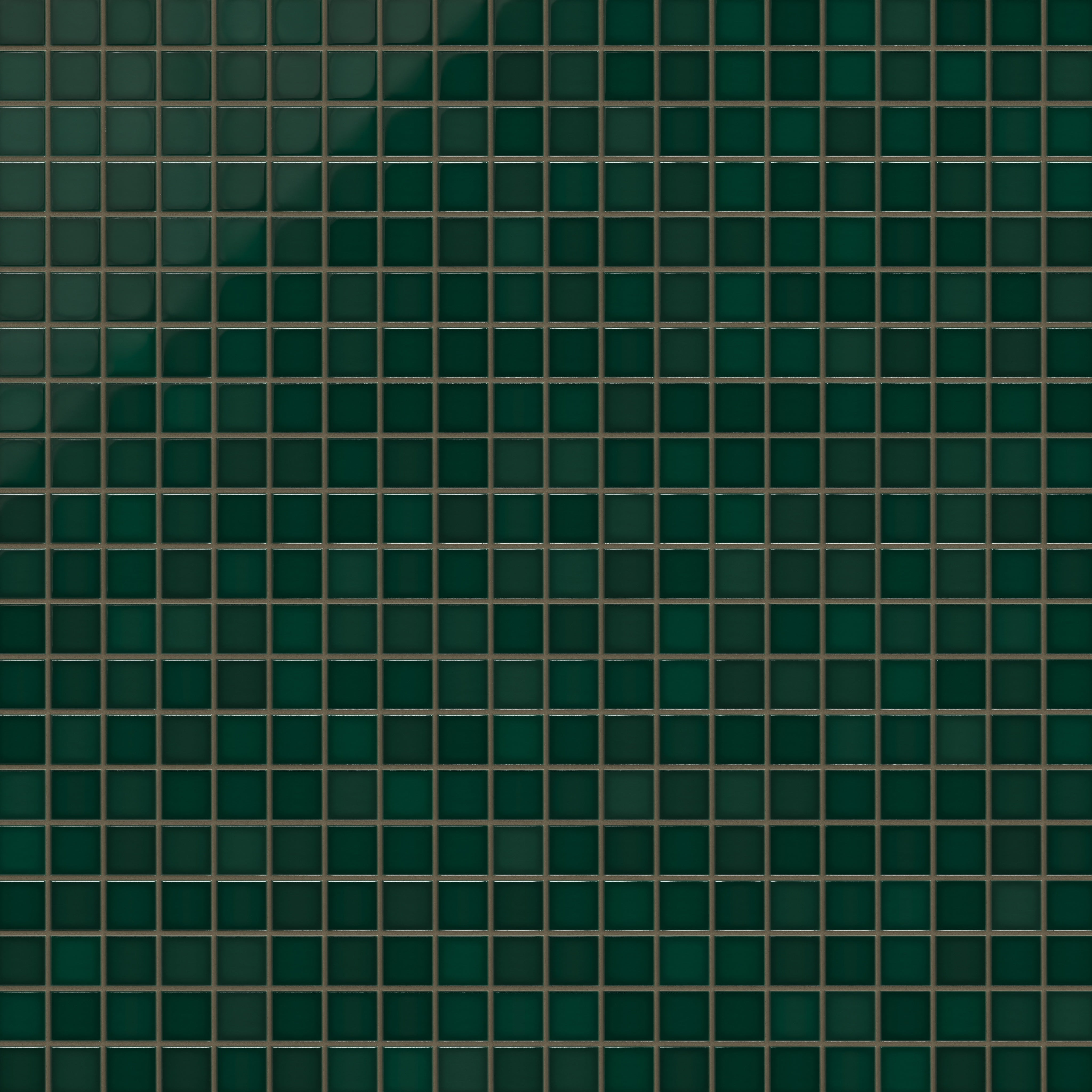 2x2 Straight Set Sheeted Original Ceramic Mosaic Tile in Evergreen Gloss