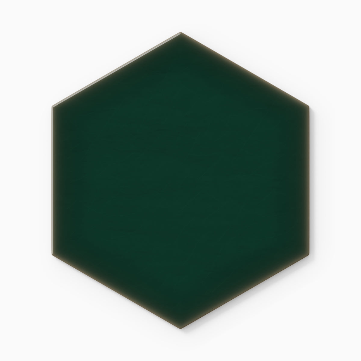 8" Hexagon Original Ceramic Tile in Evergreen Gloss