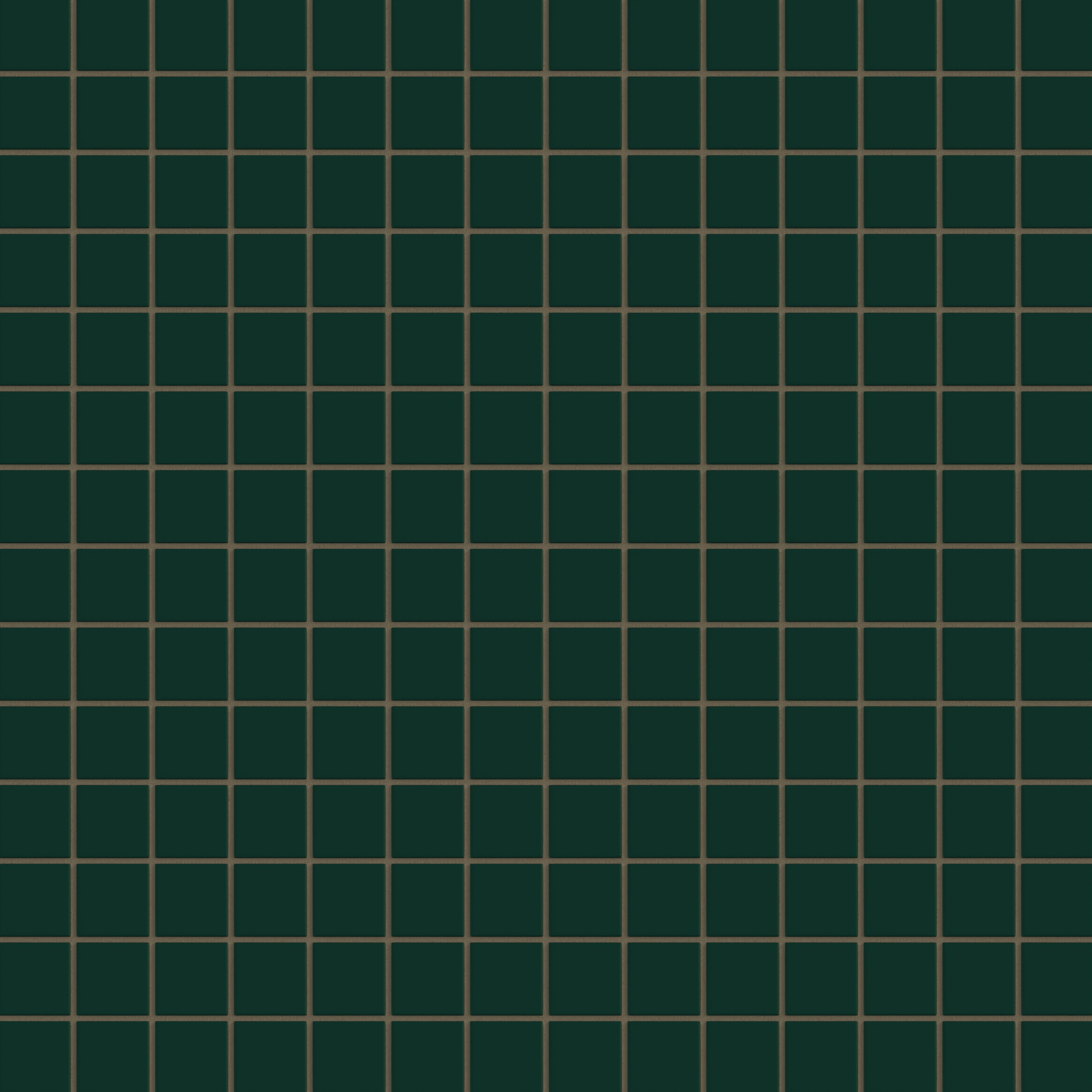 2x2 Straight Set Sheeted Original Ceramic Mosaic Tile in Evergreen Matte