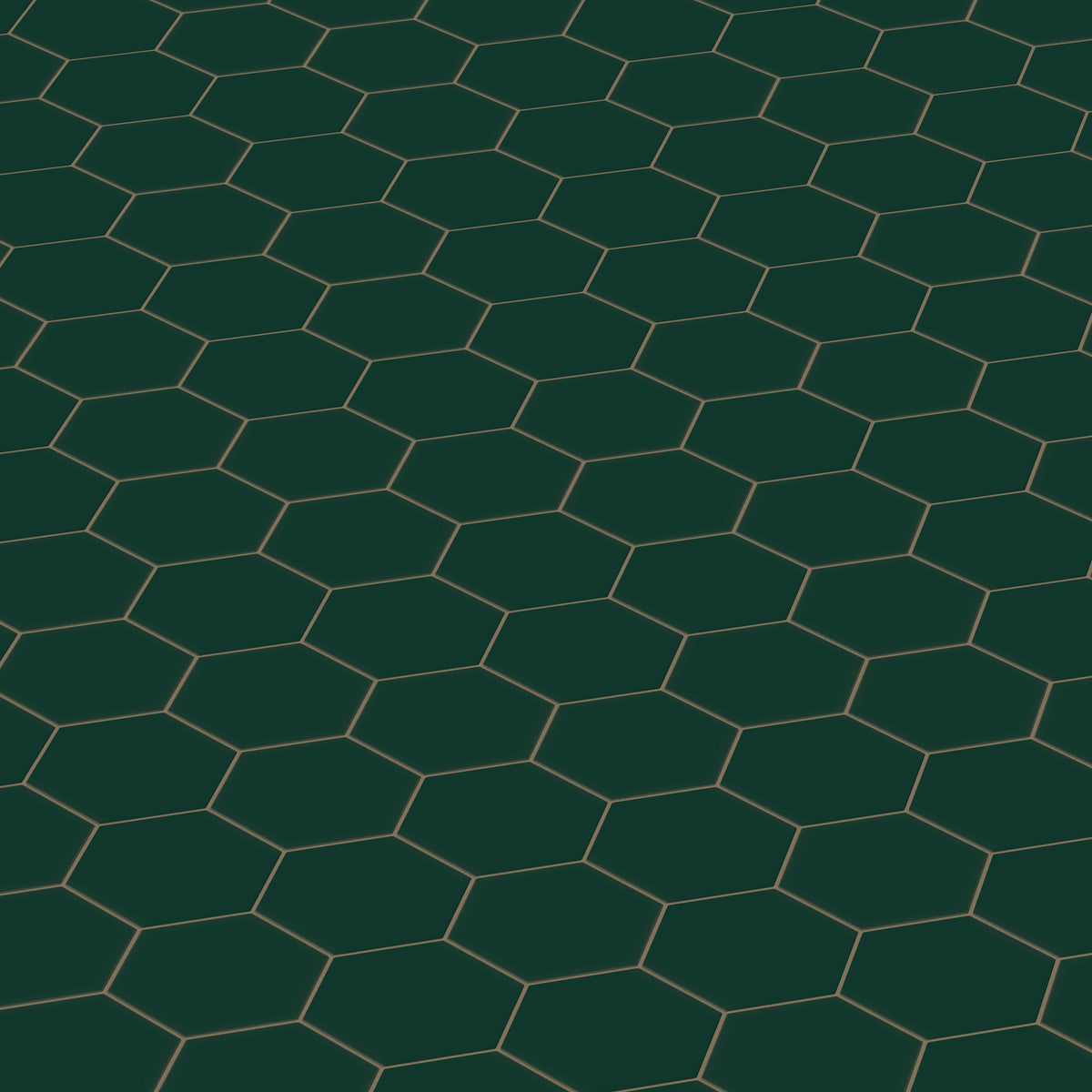 8" Hexagon Original Ceramic Tile in Evergreen Matte