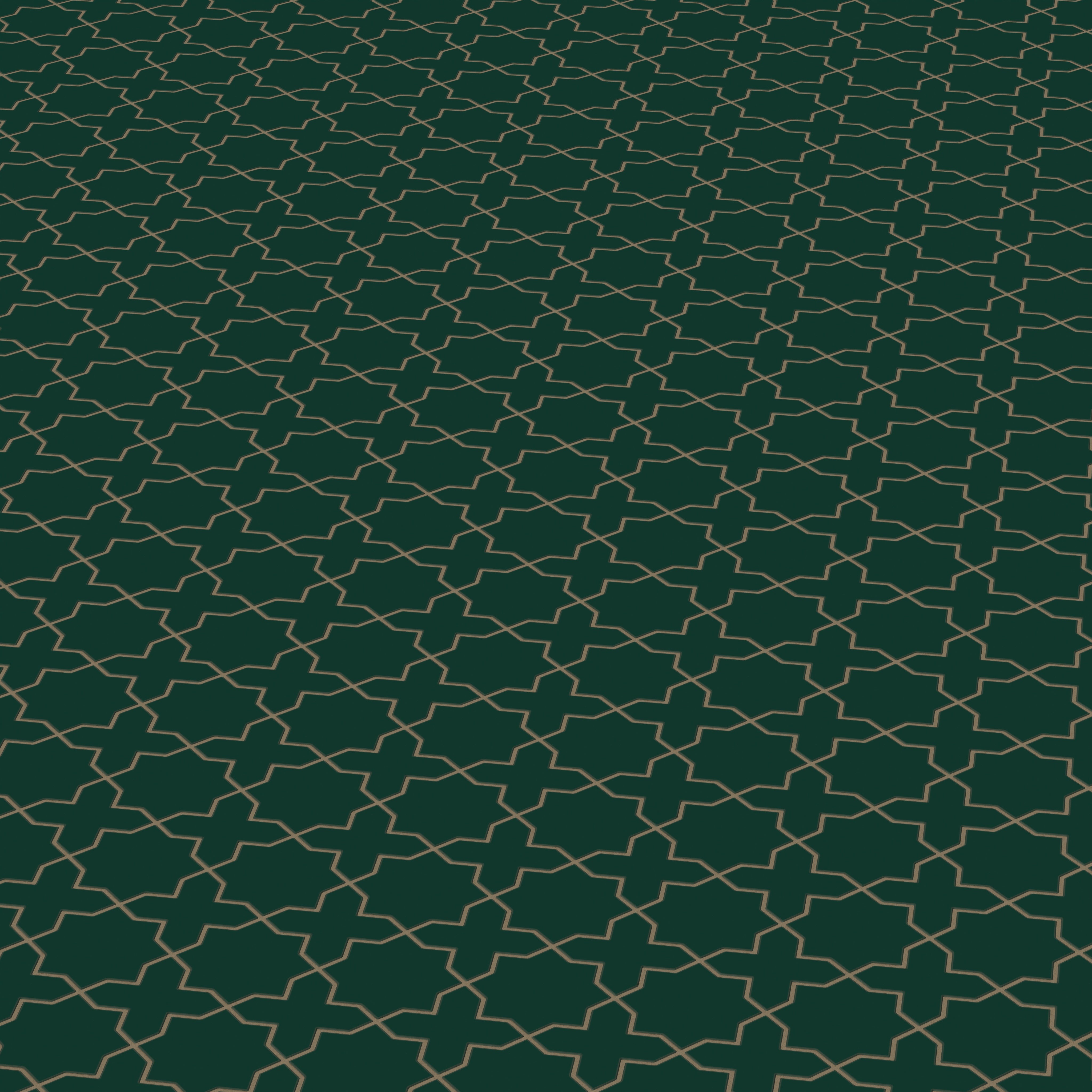 Mini Star & Cross Original Ceramic Tile in Evergreen Matte