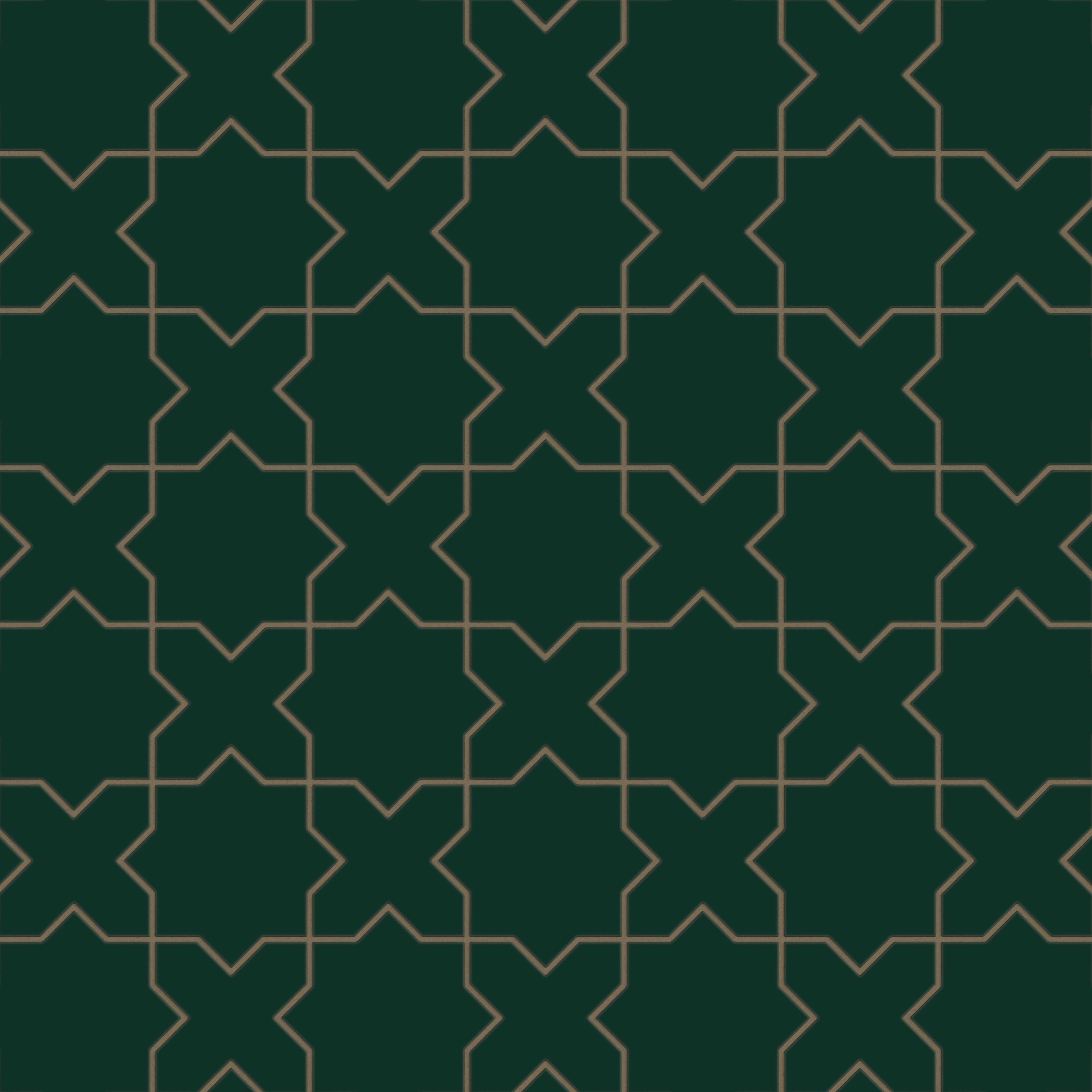 Star & Cross Original Ceramic Tile in Evergreen Matte