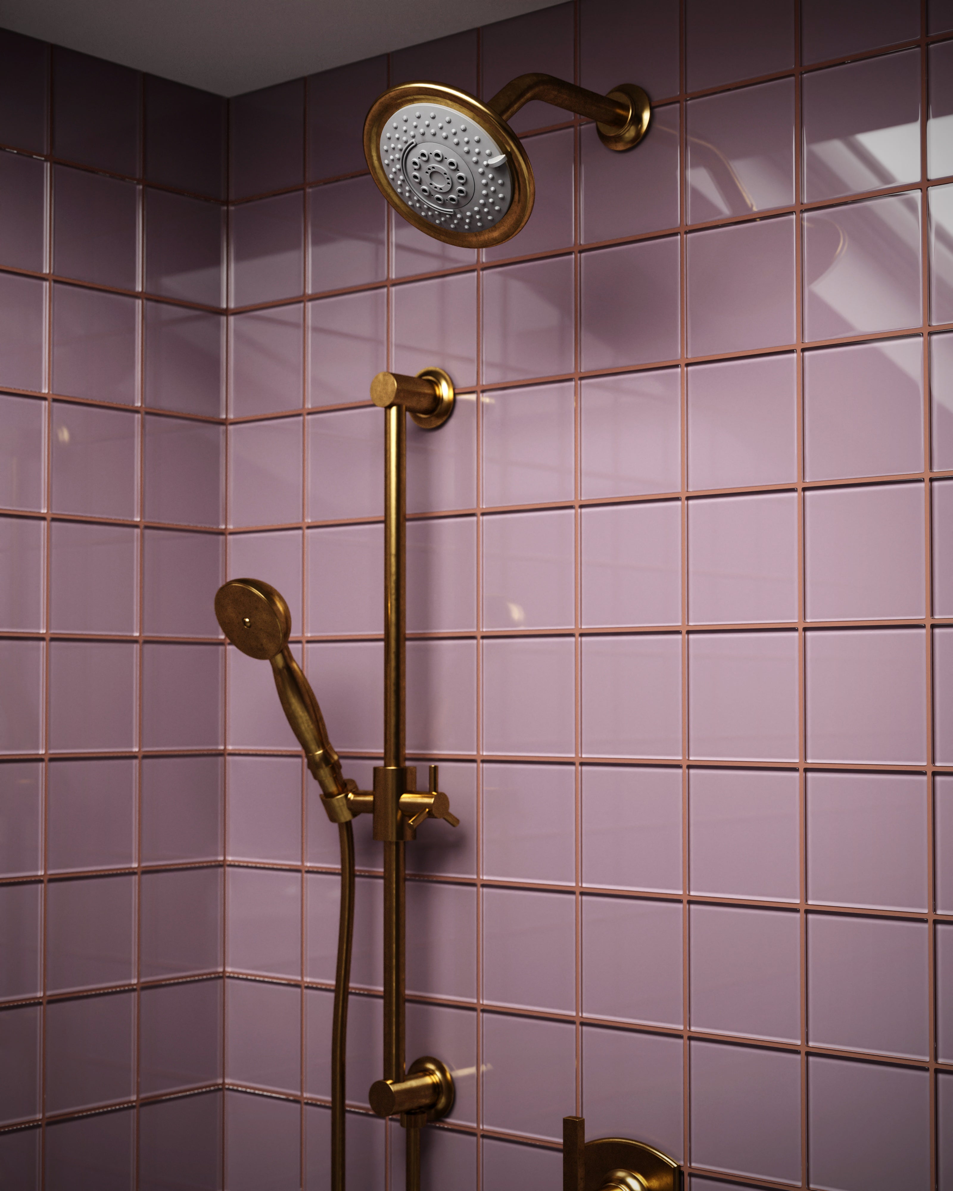 4x4 Glass Tile in Crane Gloss