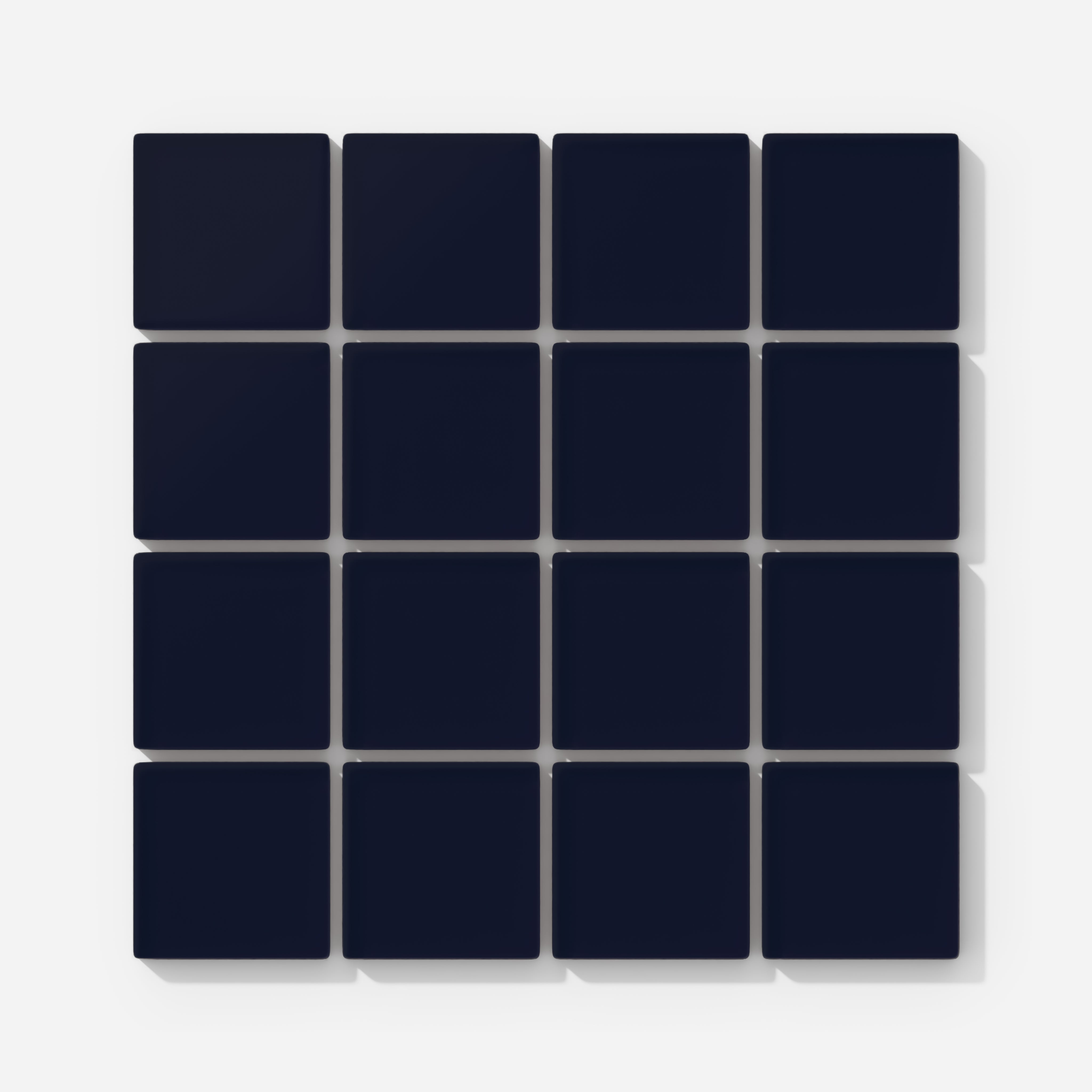 2x2 Straight Set Sheeted Glass Mosaic Tile in Barn Swallow Matte