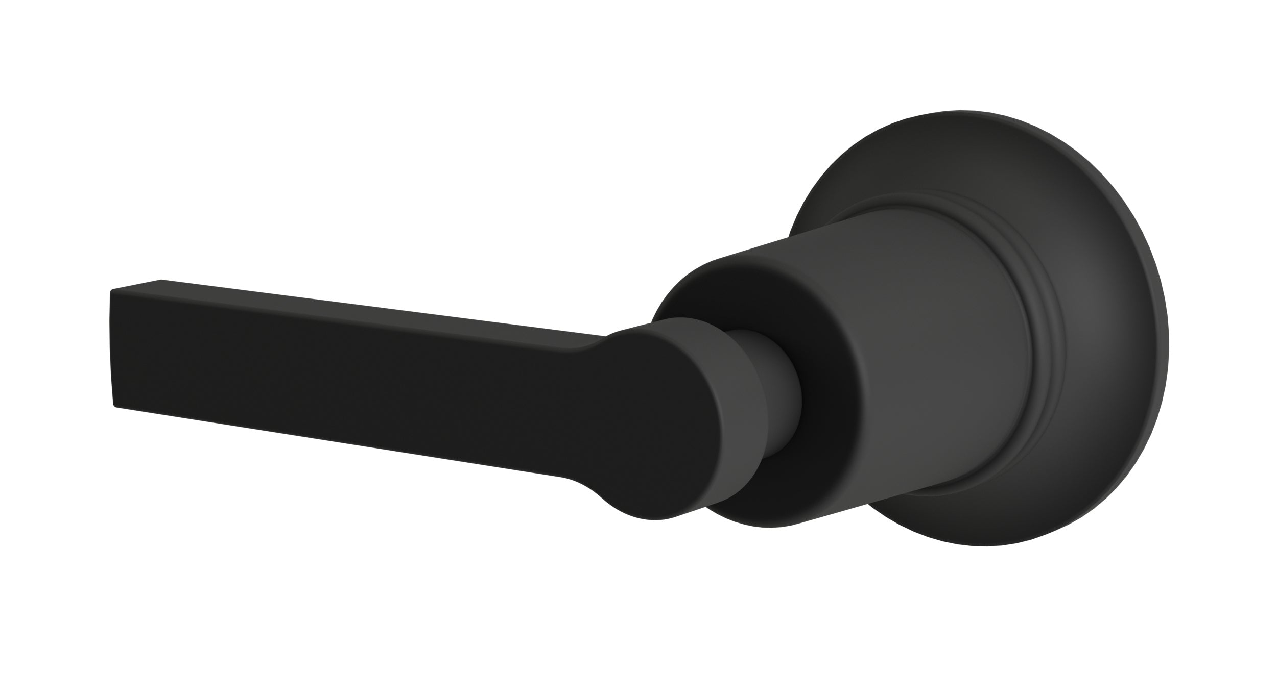 Emerson One Handle Wall Mount Diverter/Volume Control Shower Trim with Classic Lever Handle in Matte Black