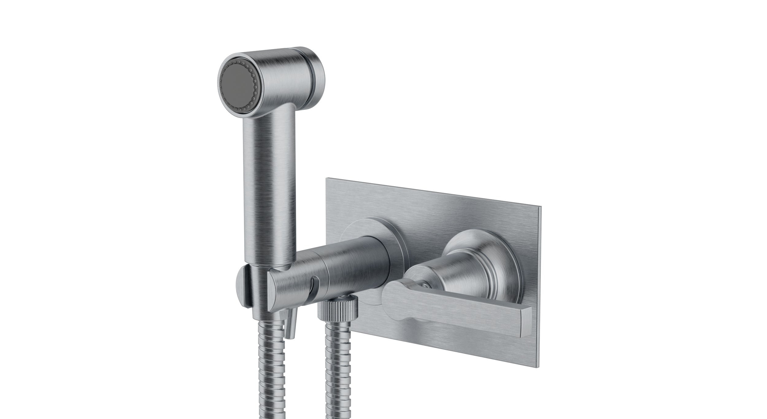 Emerson One Handle Wall Mount Bidet Trim with Classic Lever Handle in Satin Chrome