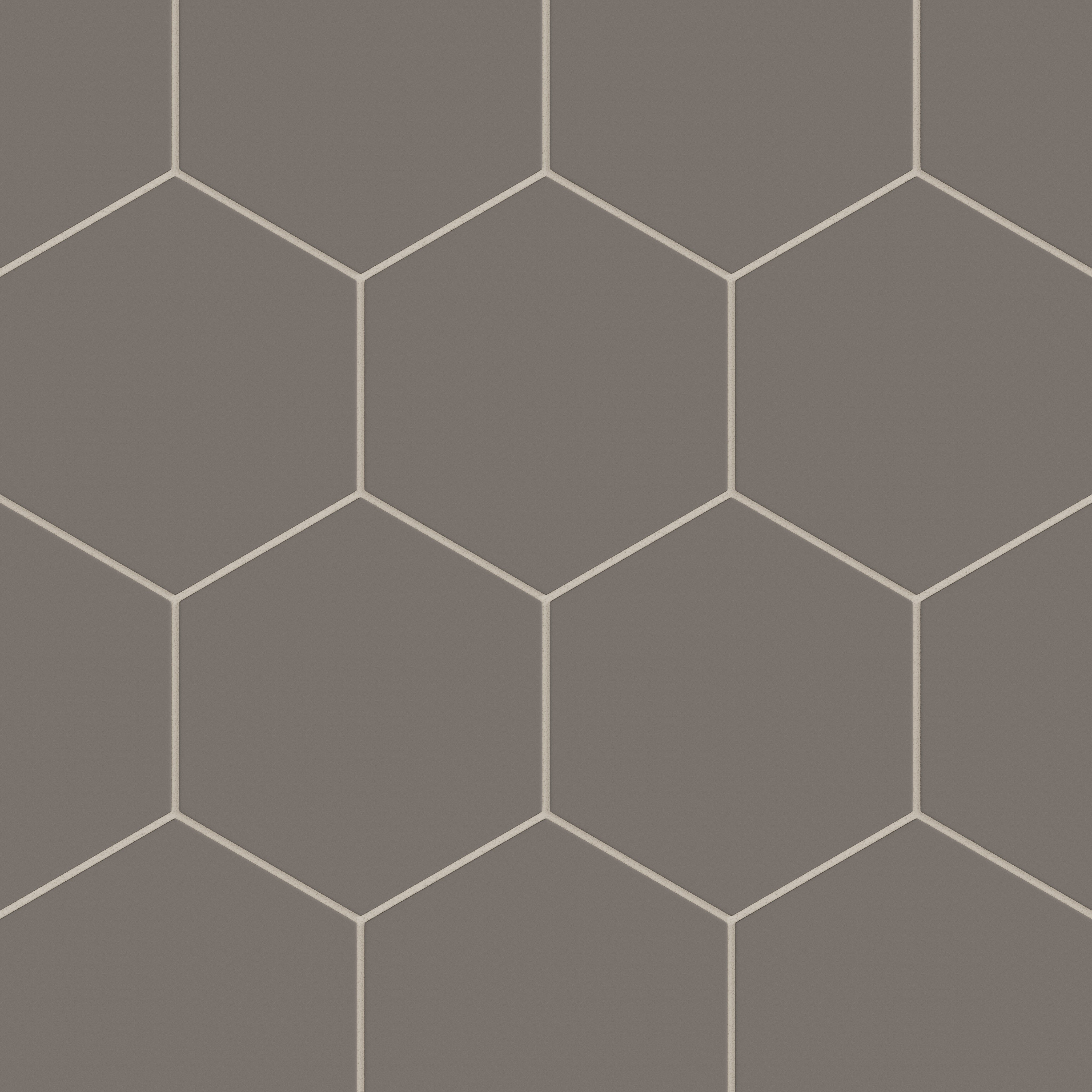 8" Hexagon Natural Press Ceramic Tile in Timberline Matte