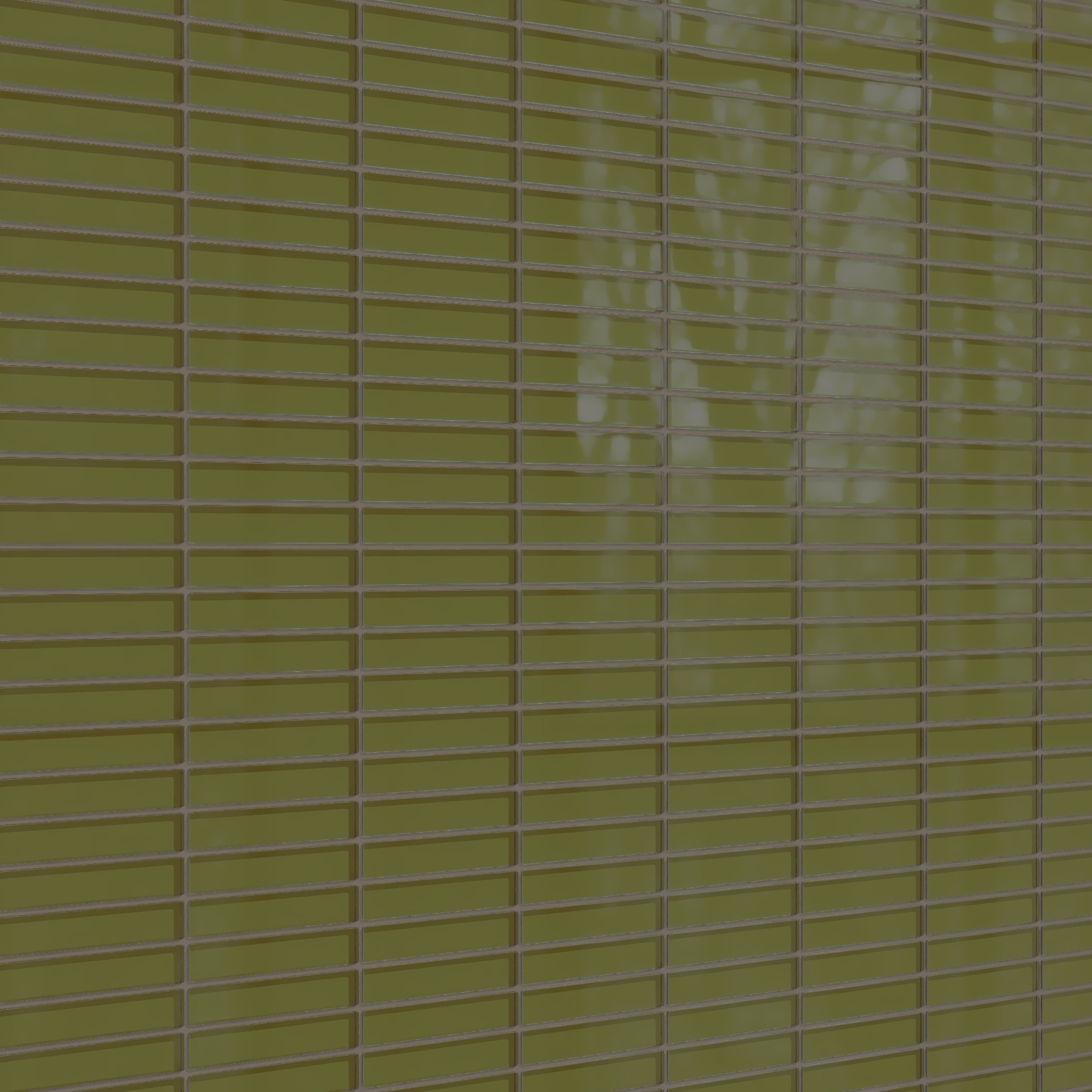 1x6 Straight Set Sheeted Glass Mosaic Tile in Cormorant Gloss