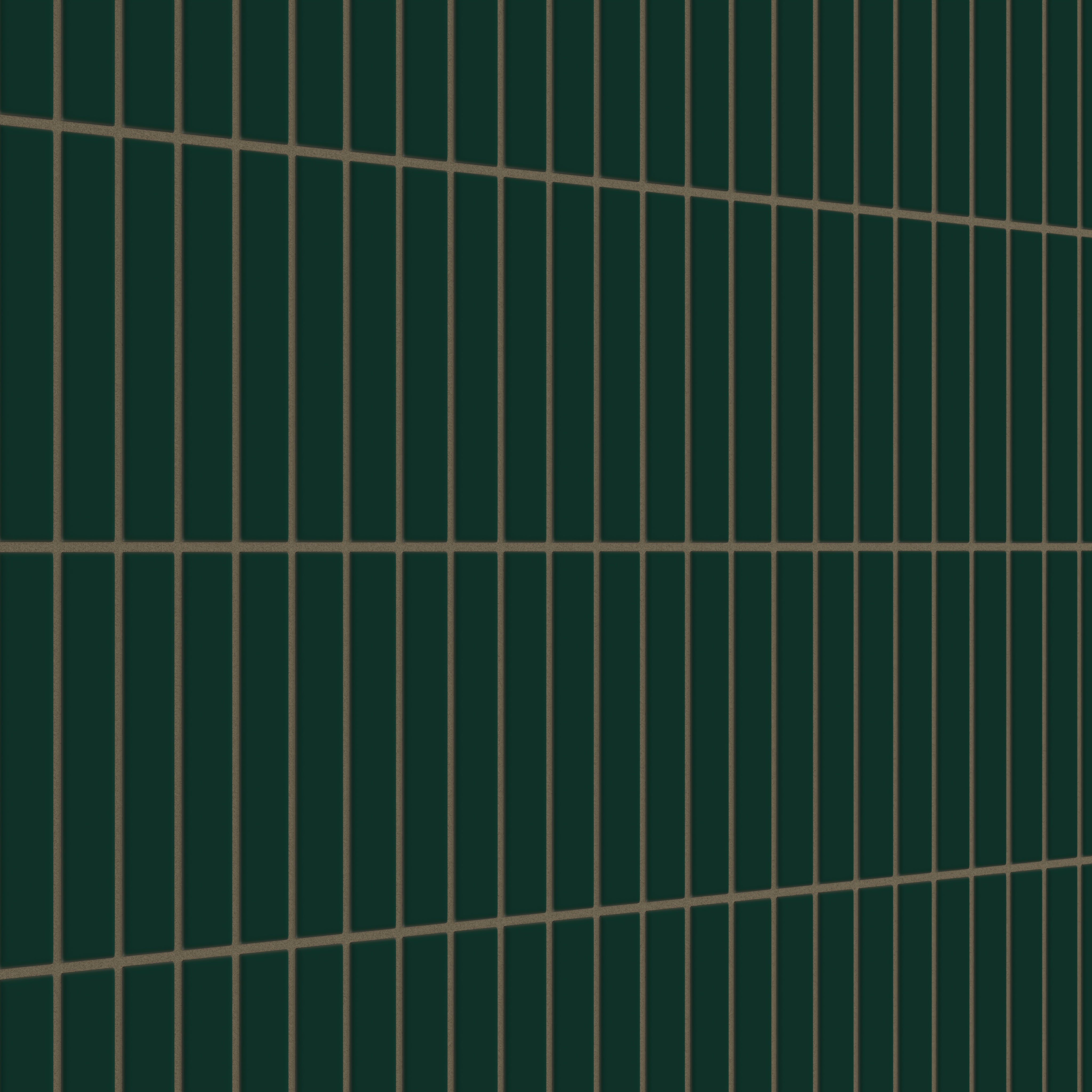 1x6 Straight Set Sheeted Original Ceramic Mosaic Tile in Evergreen Matte