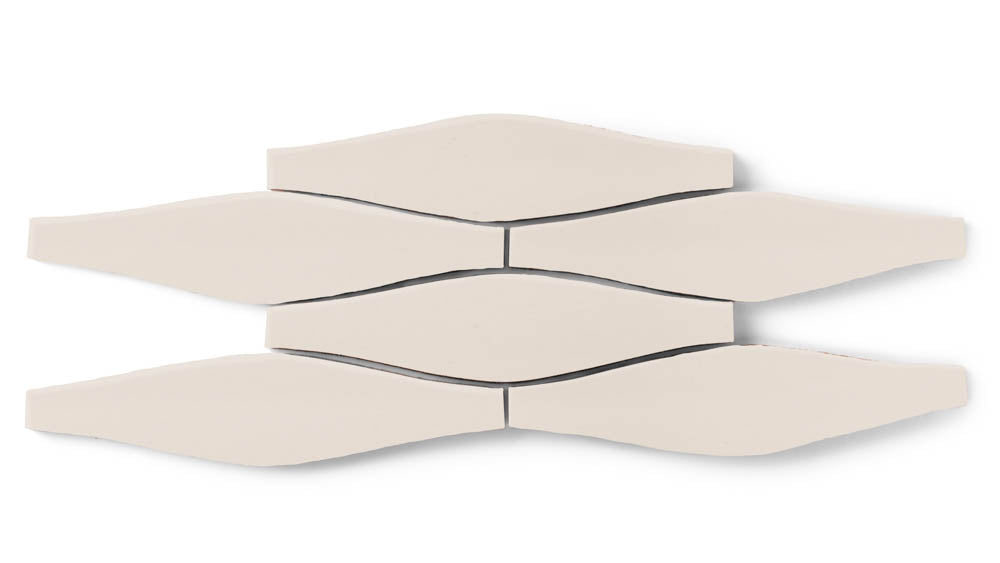 Wave Original Ceramic Tile in Ivory Gloss