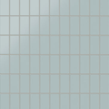 2x4 Straight Set Sheeted Glass Mosaic Tile in Great Blue Heron Matte