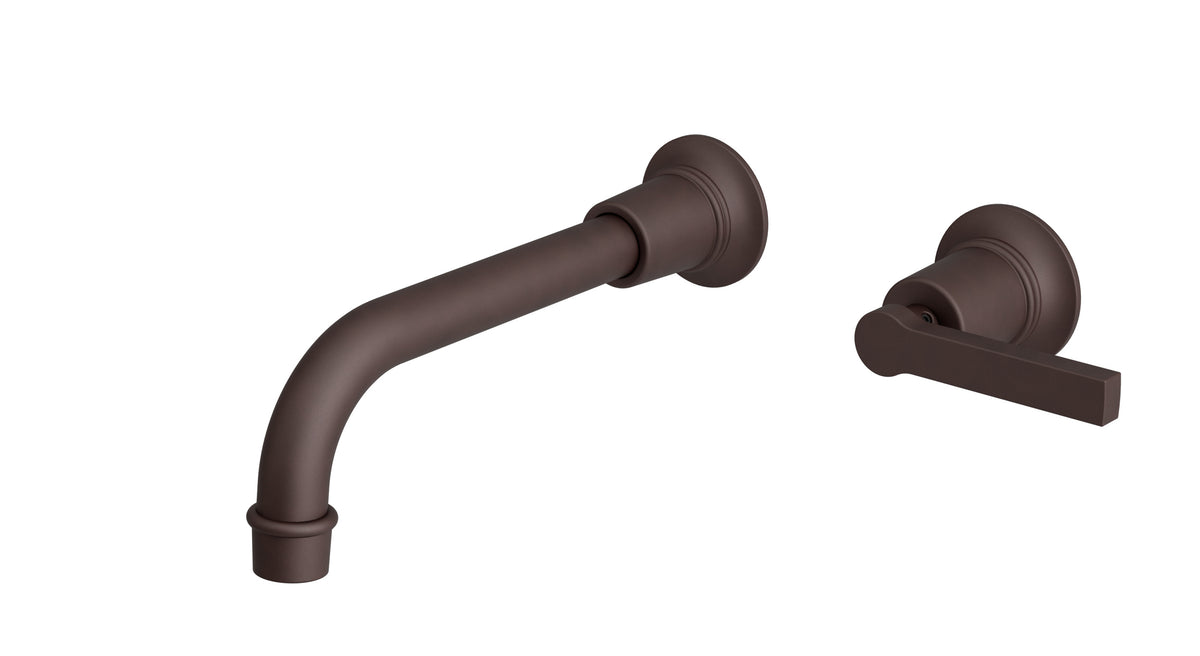 Emerson One Handle Wall Mount 8.25" Lavatory Faucet with Classic Lever Handle in Architectural Copper
