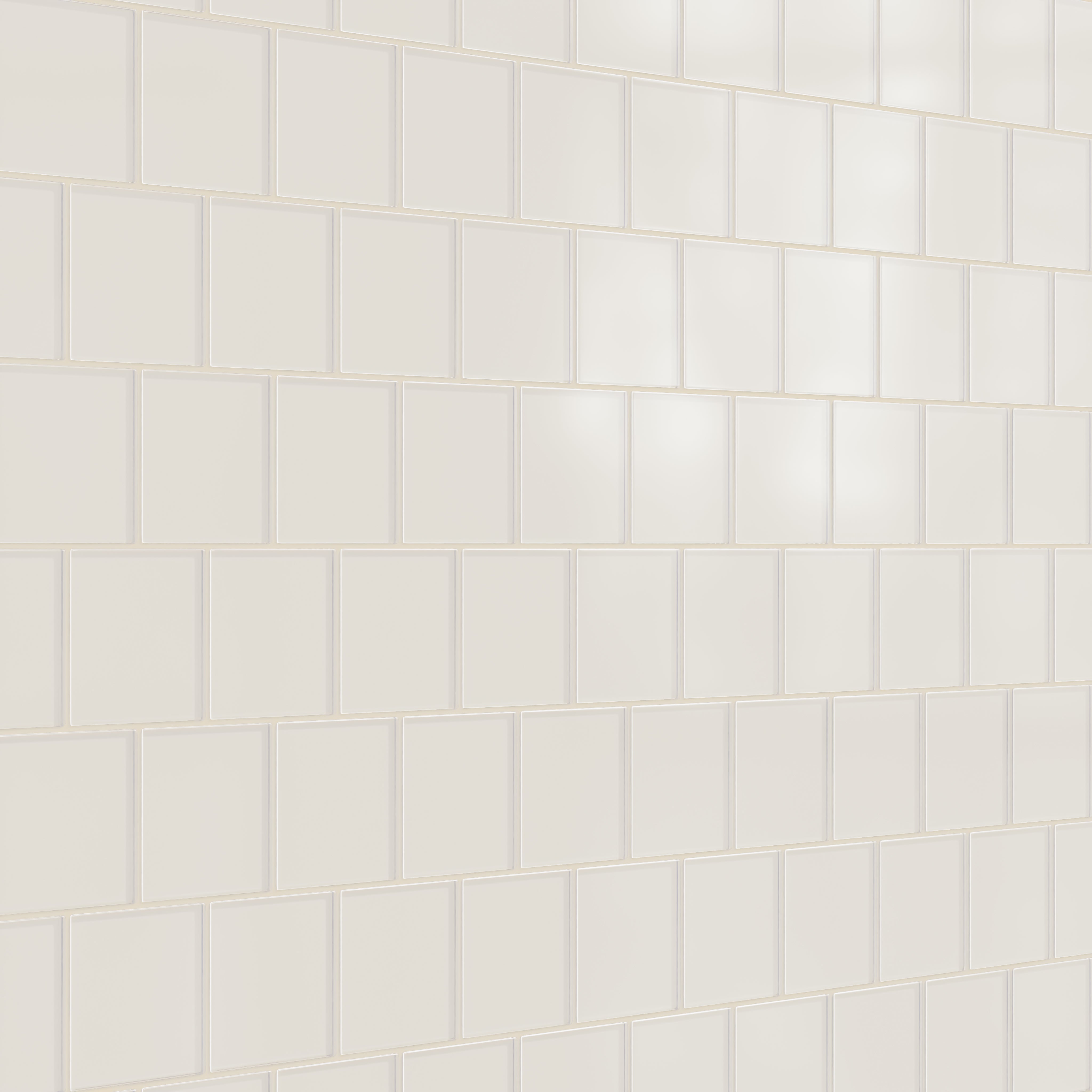 4x4 Glass Tile in Dove Matte