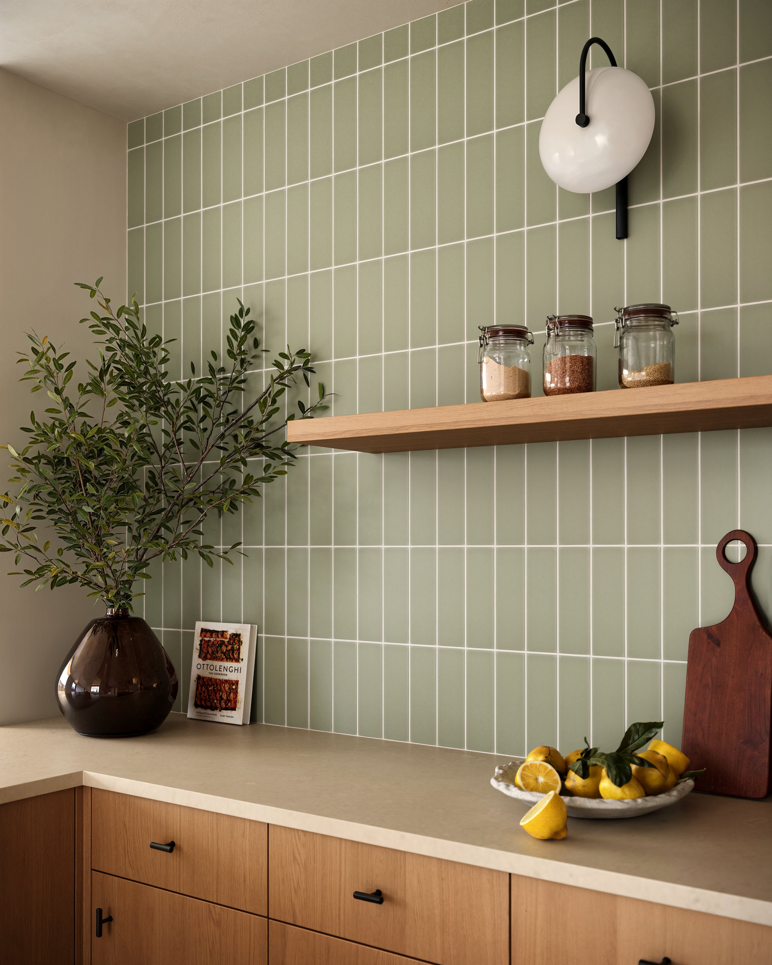 3x9 Natural Press Ceramic Tile in Manzanita Matte