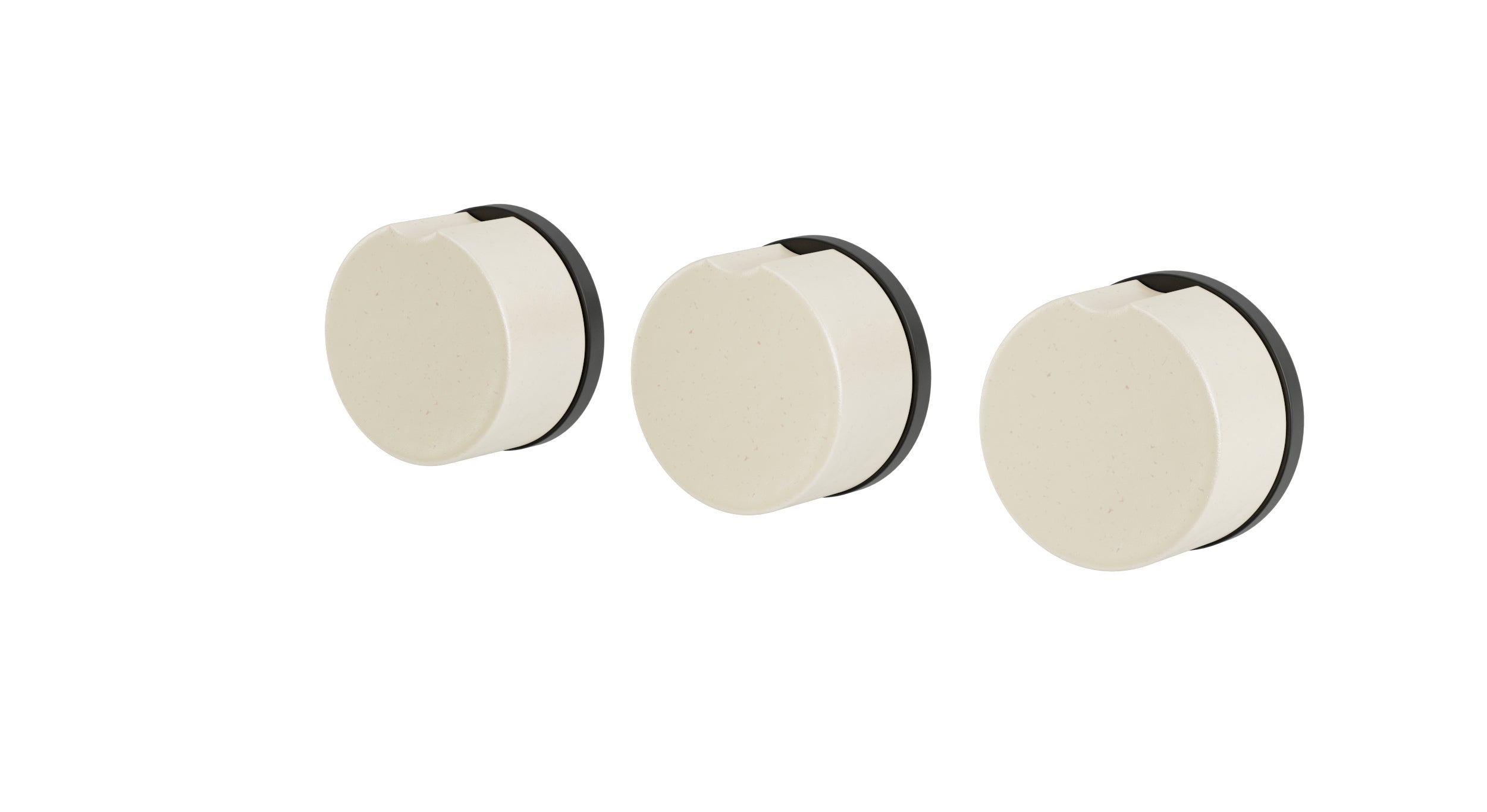Foundry Three Handle Wall Mount Bath Trim with Diverter/Volume Control and Groove Ceramic Knob Handles in Oil Rubbed Bronze