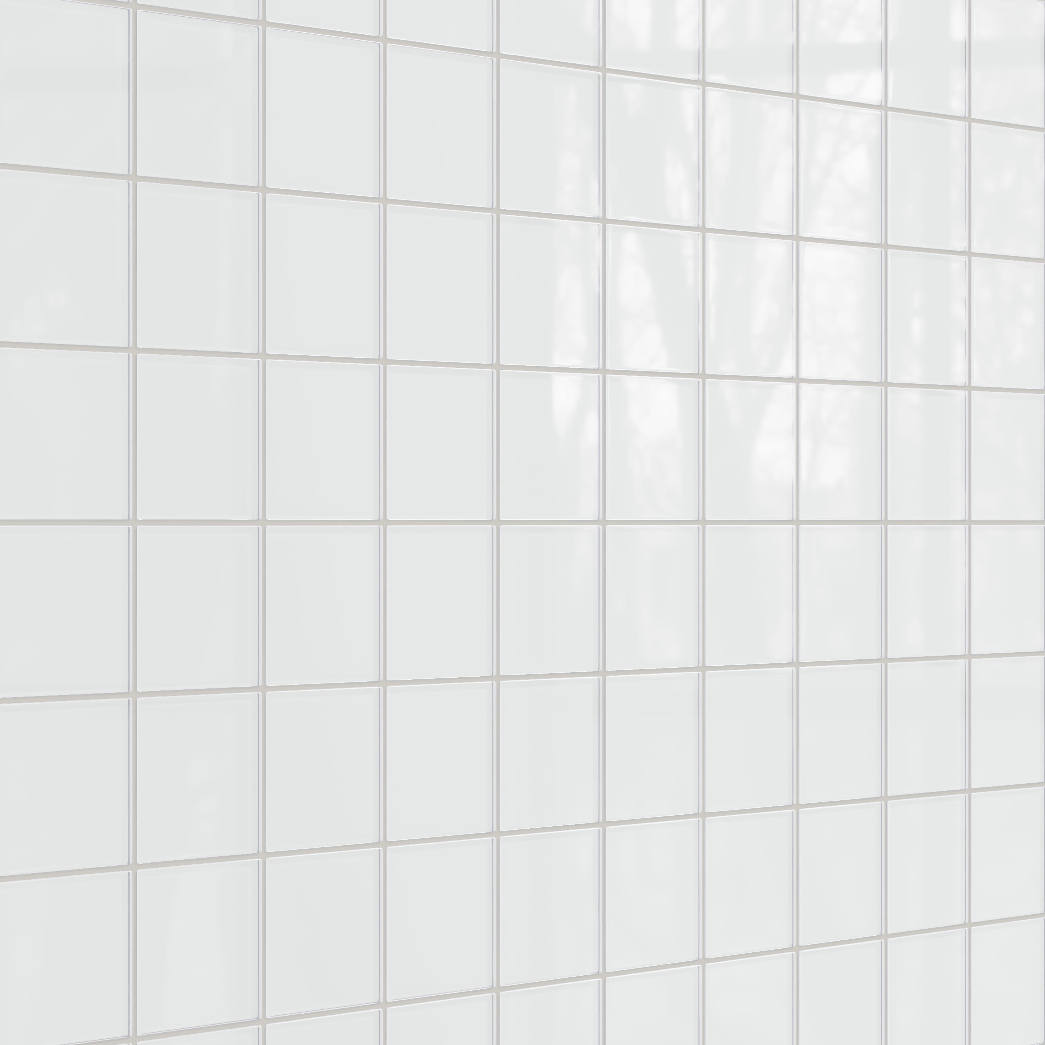 Quick Ship 4x4 Glass Tile in Egret Gloss