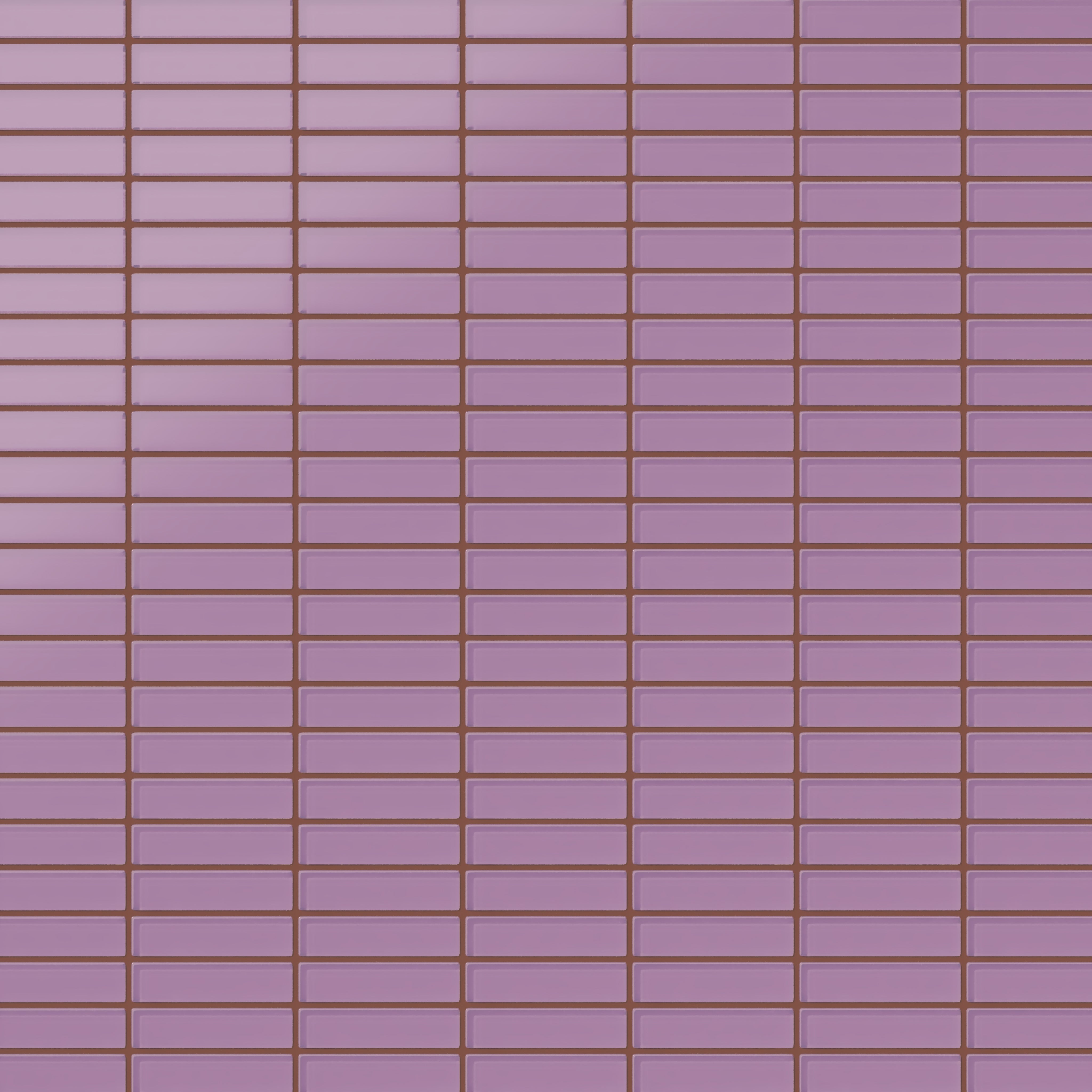 1x4 Straight Set Sheeted Glass Mosaic Tile in Waxbill Matte