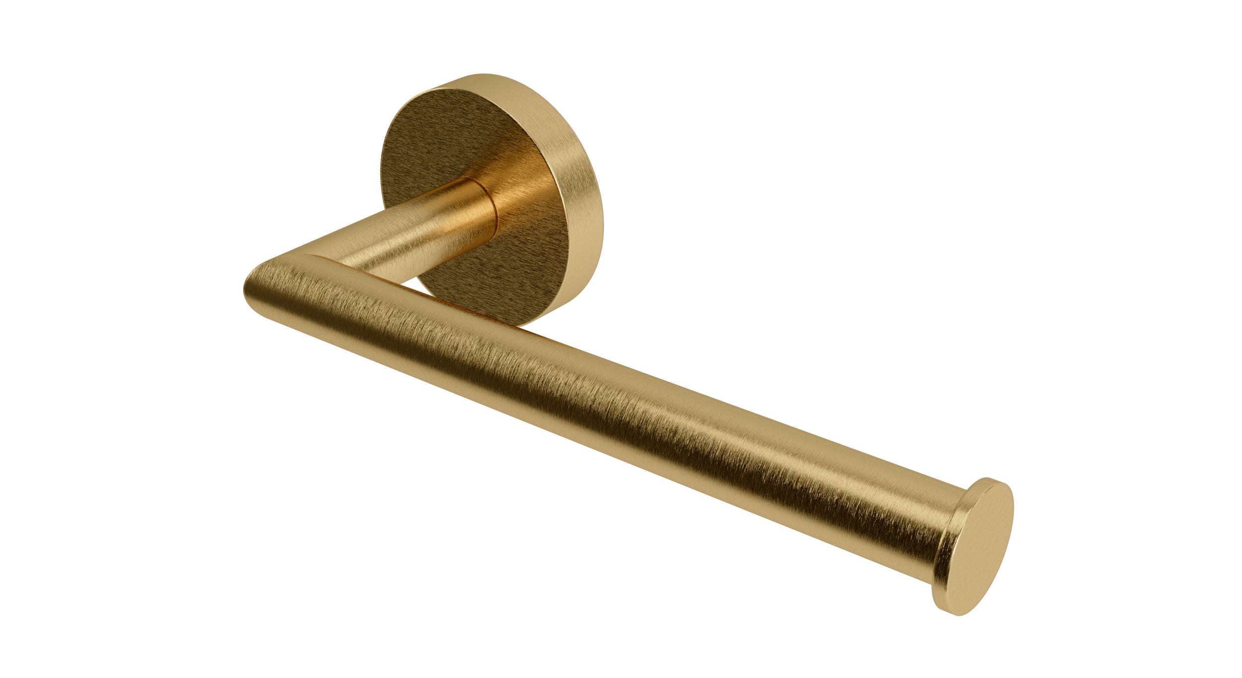 Contour Single Post Paper Holder in Satin Brass