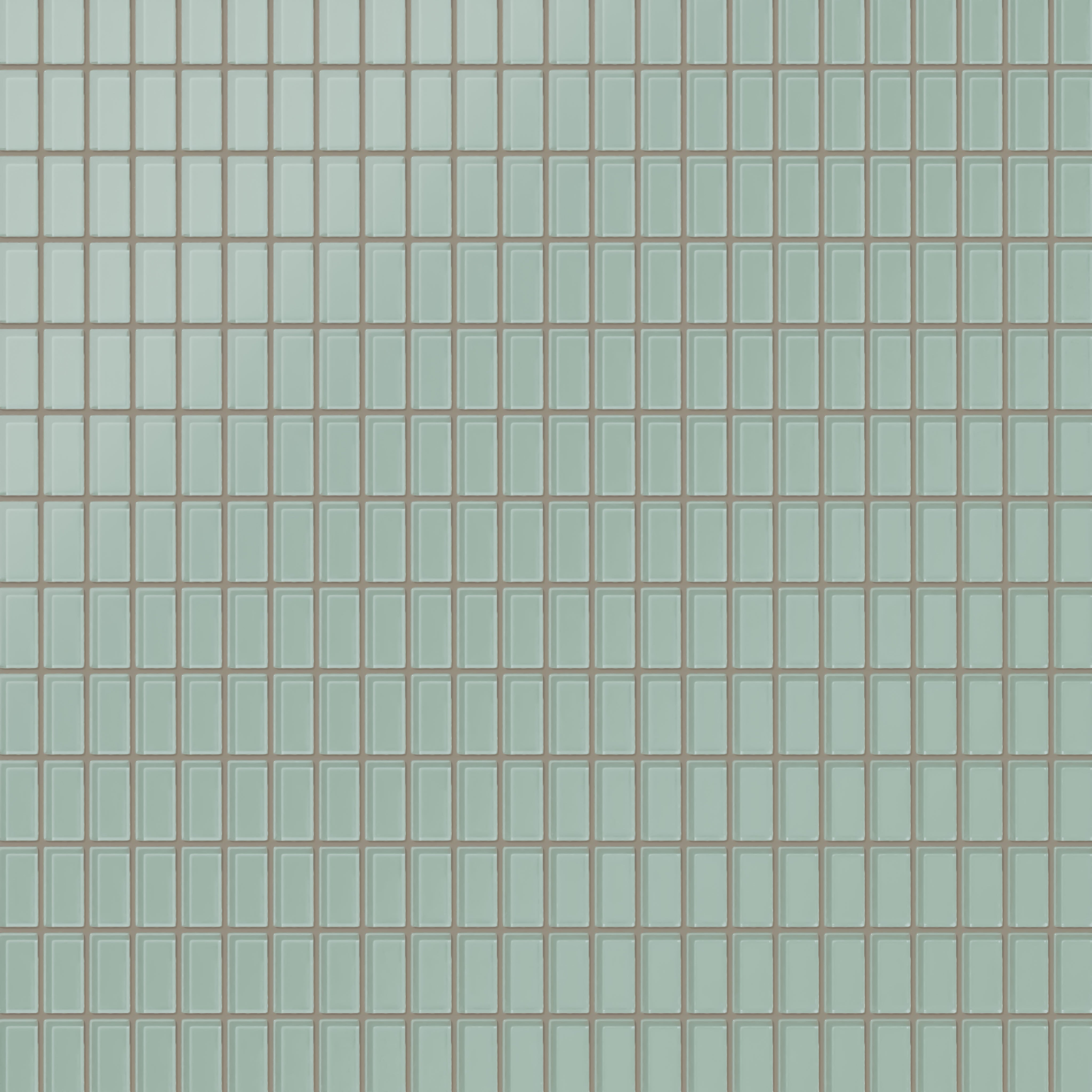 1x2 Straight Set Sheeted Glass Mosaic Tile in Kingfisher Matte