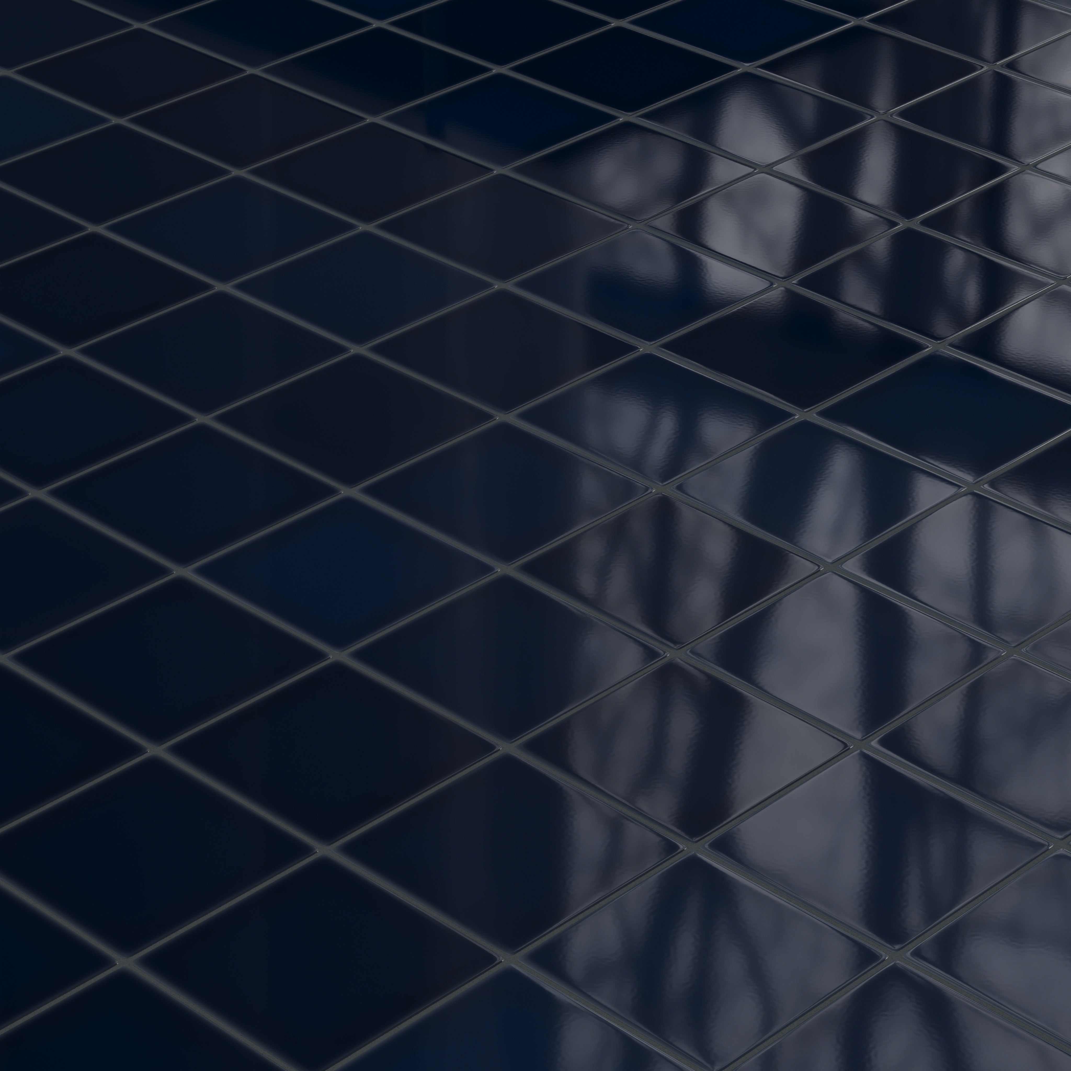 8x8 Original Ceramic Tile in Navy Blue Gloss