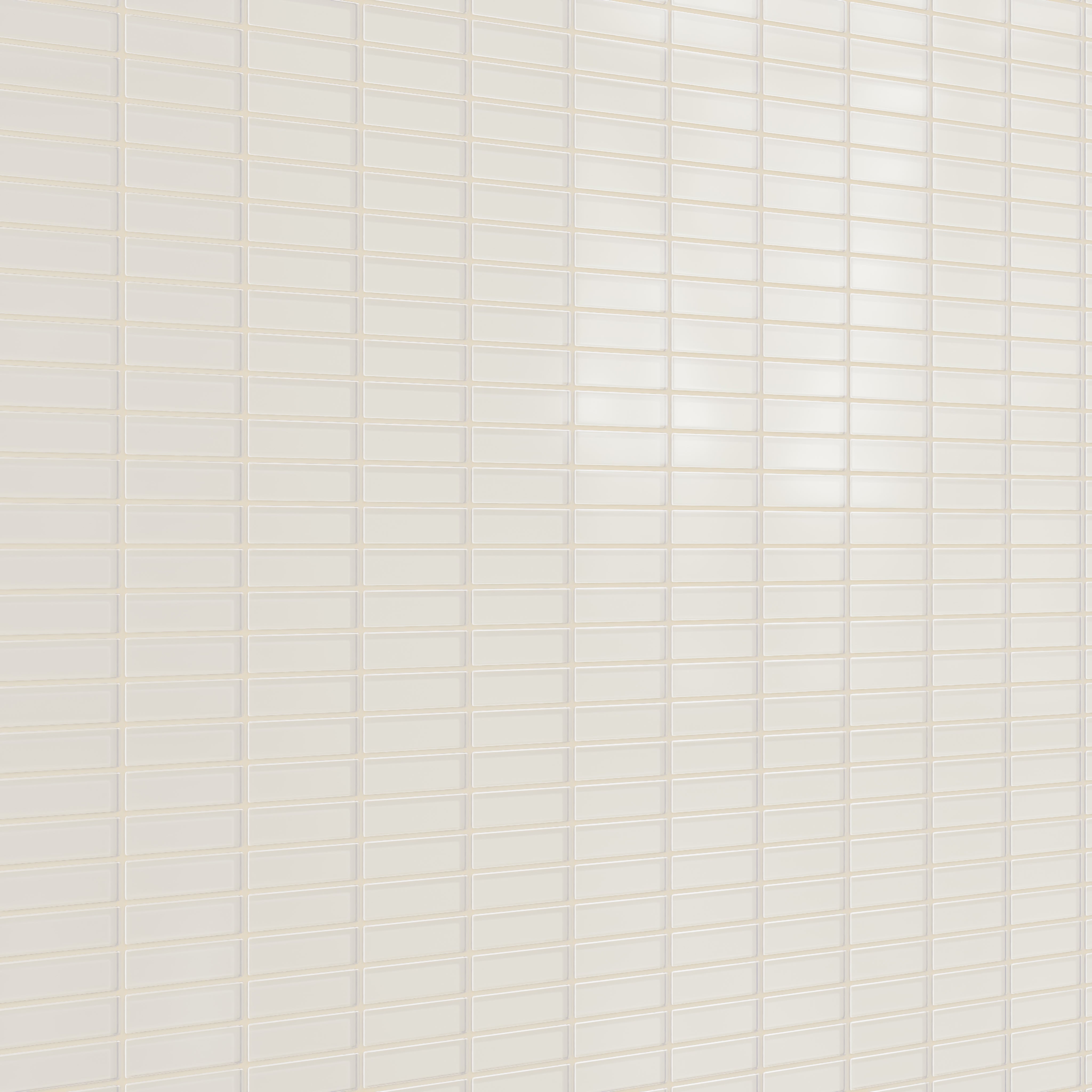 1x4 Straight Set Sheeted Glass Mosaic Tile in Dove Matte