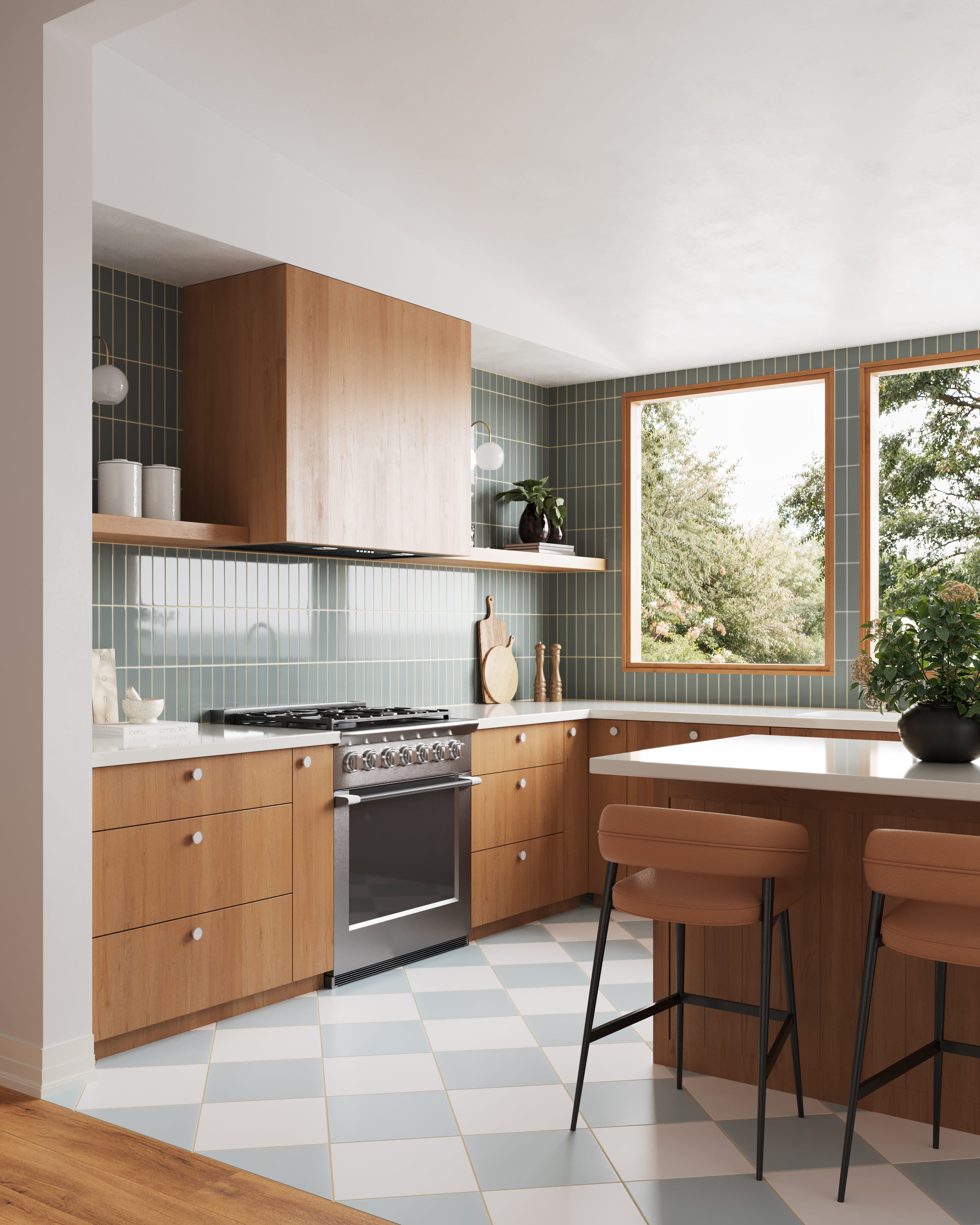 2x8 Natural Press Ceramic Tile in Hood River Gloss