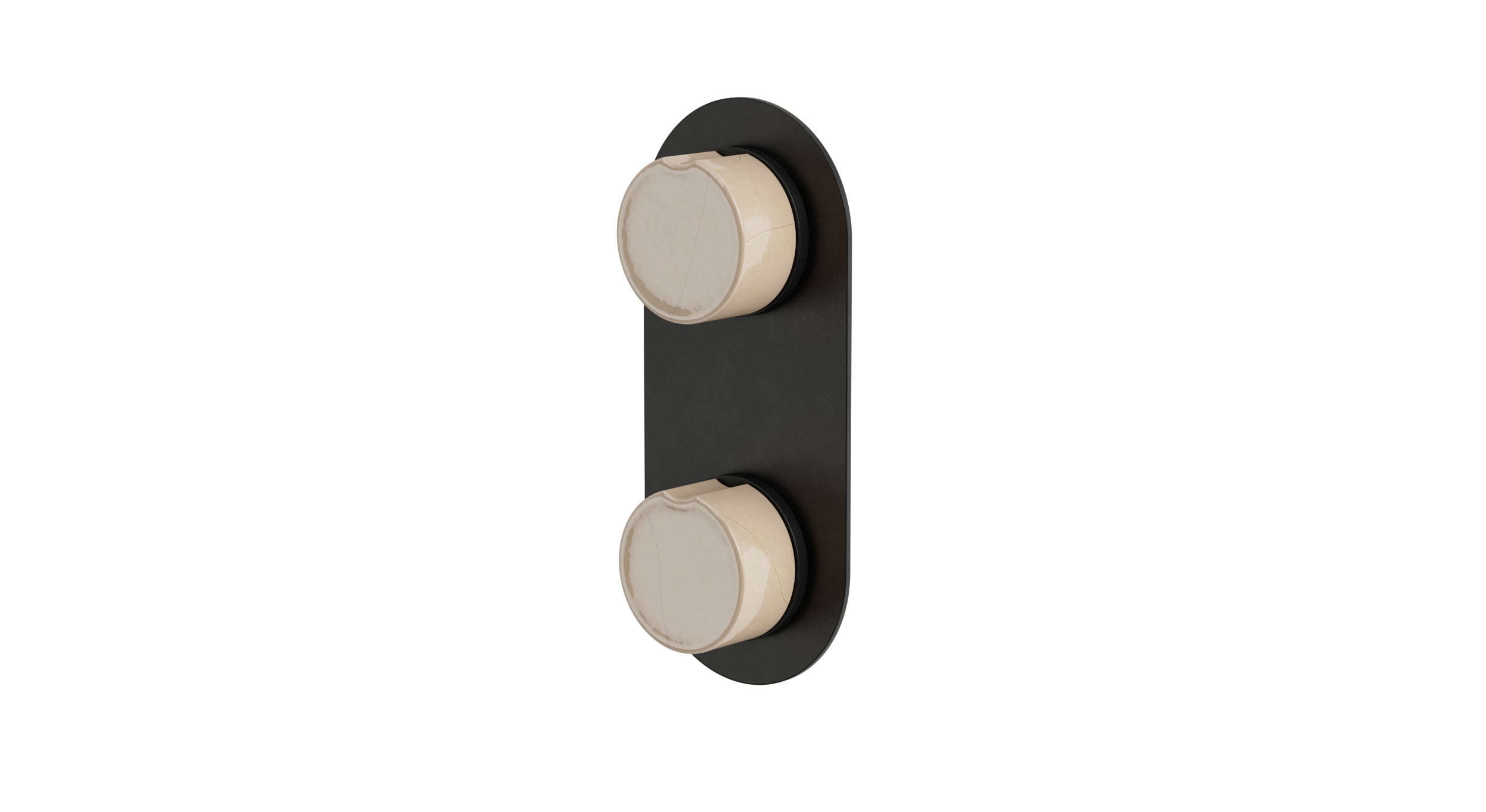 Foundry Two Handle Wall Mount Shower Trim with Groove Ceramic Knob Handles in Oil Rubbed Bronze