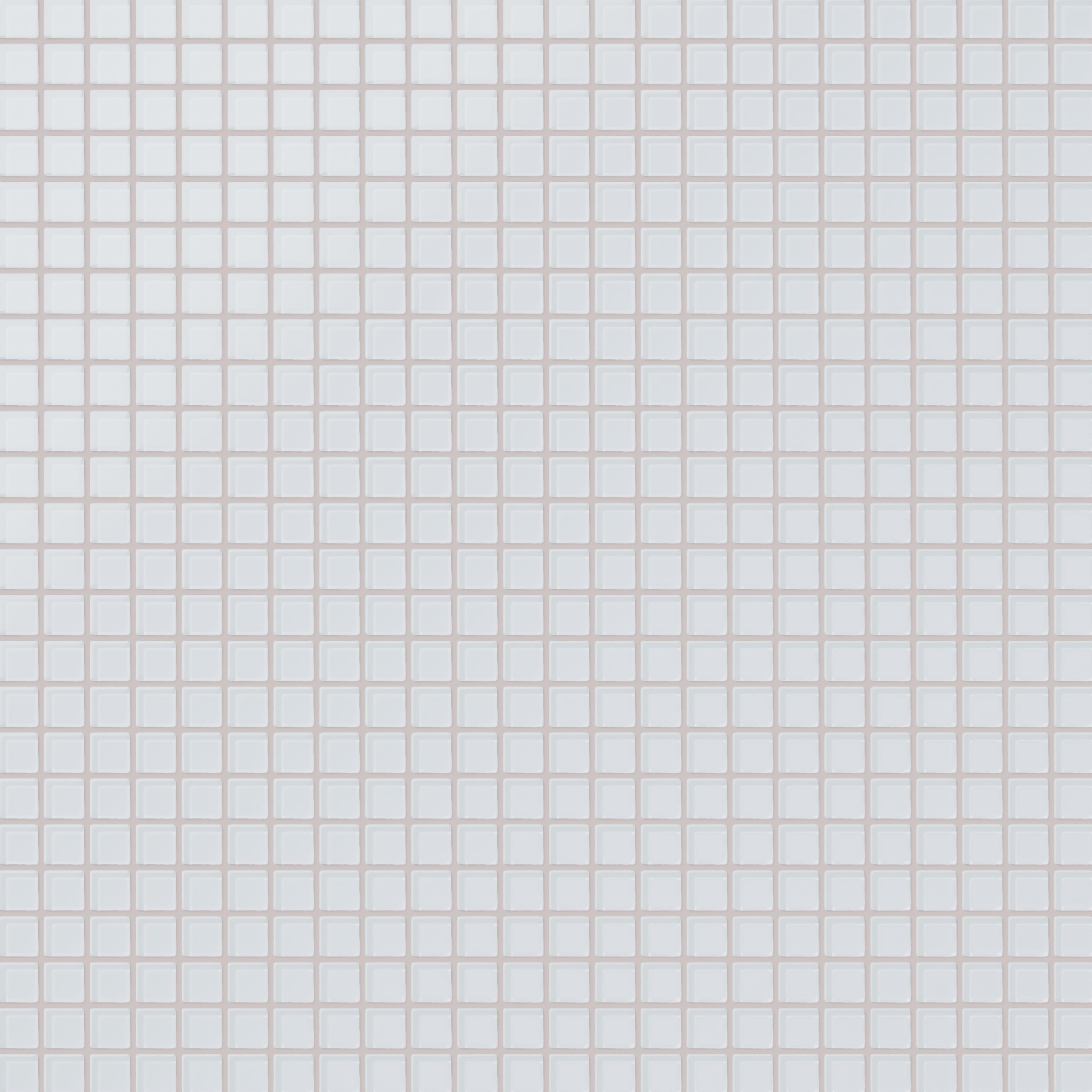 1x1 Straight Set Sheeted Glass Mosaic Tile in Snowy Owl Matte