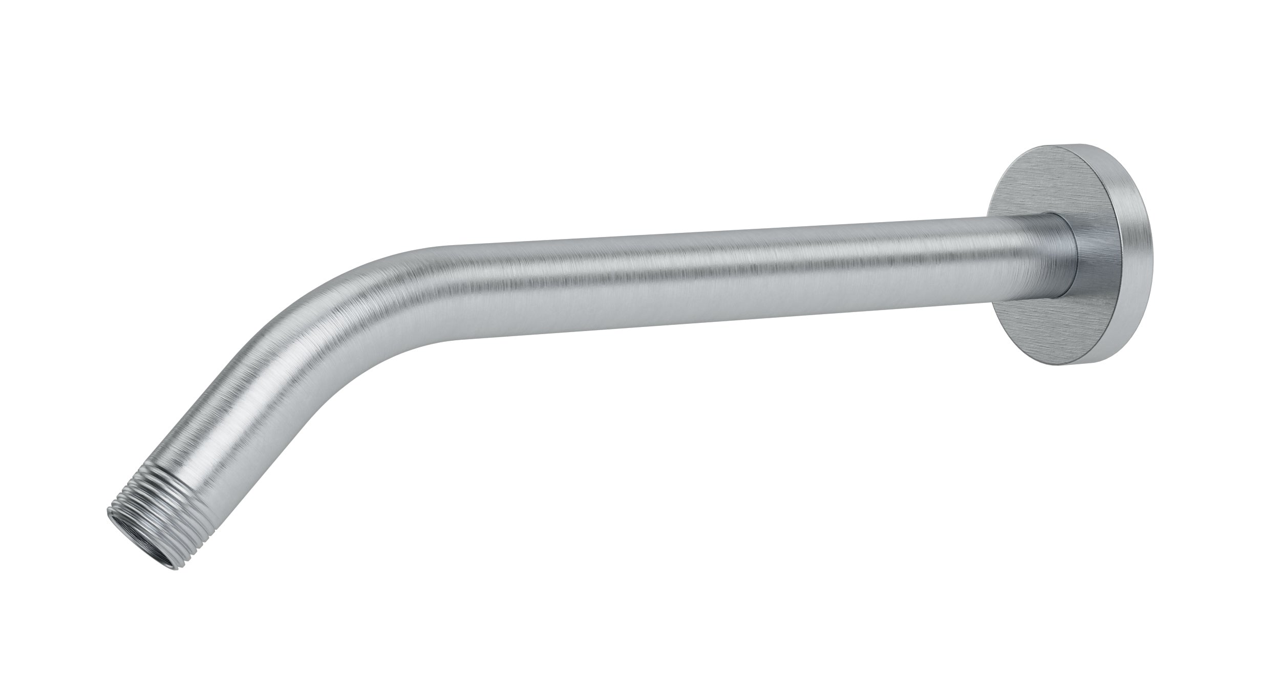 Contour & Foundry 45-Degree 12" Shower Arm with Flange in Satin Chrome