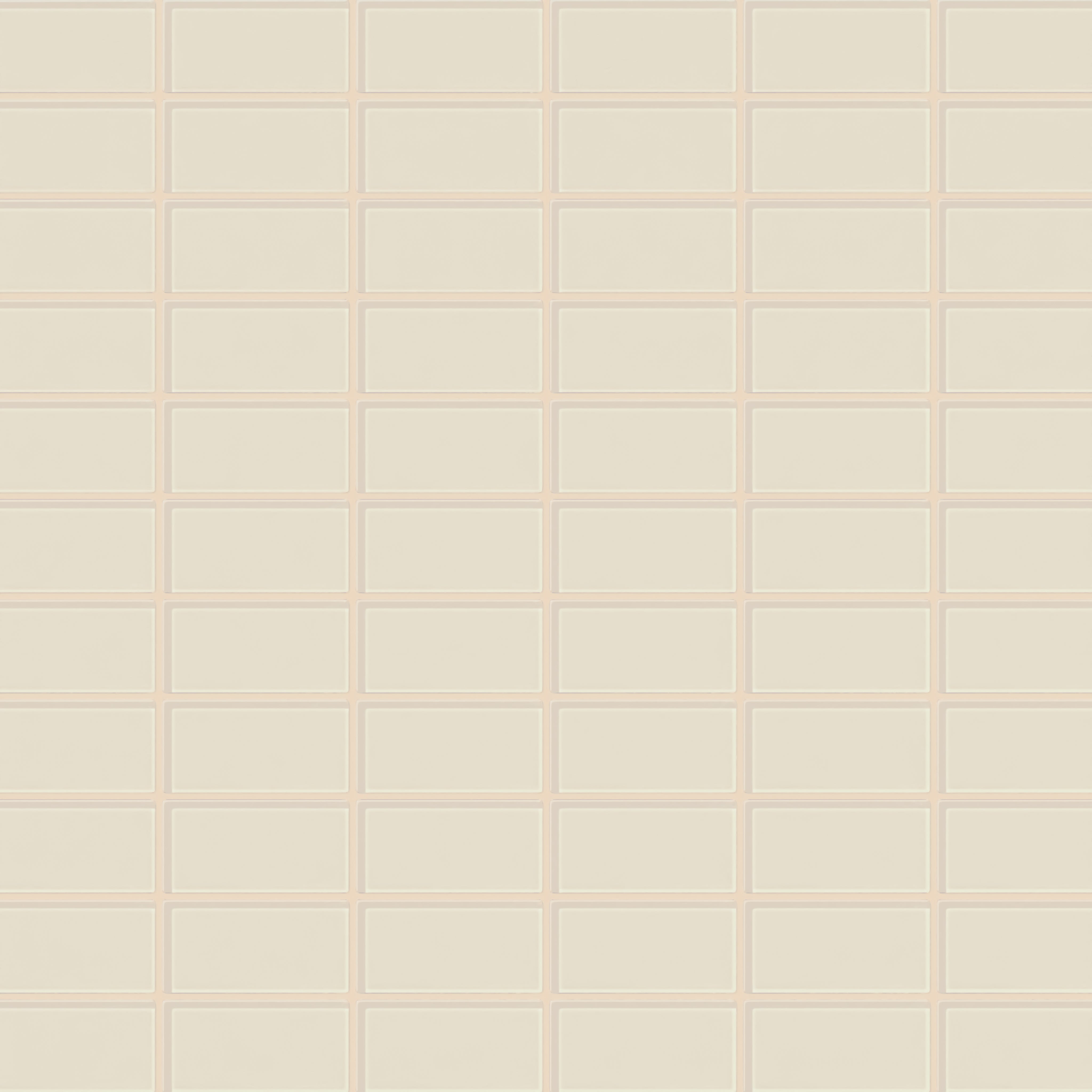 2x4 Straight Set Sheeted Glass Mosaic Tile in Sparrow Gloss