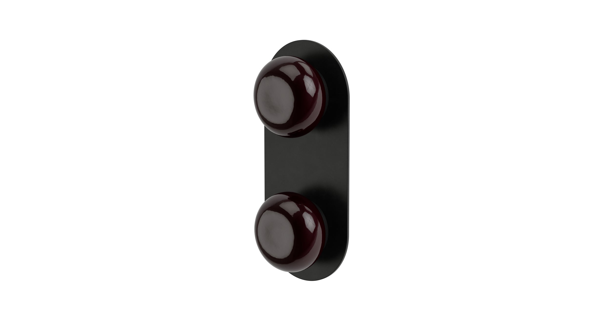 Foundry Two Handle Wall Mount Shower Trim with Pebble Ceramic Knob Handles in Oil Rubbed Bronze
