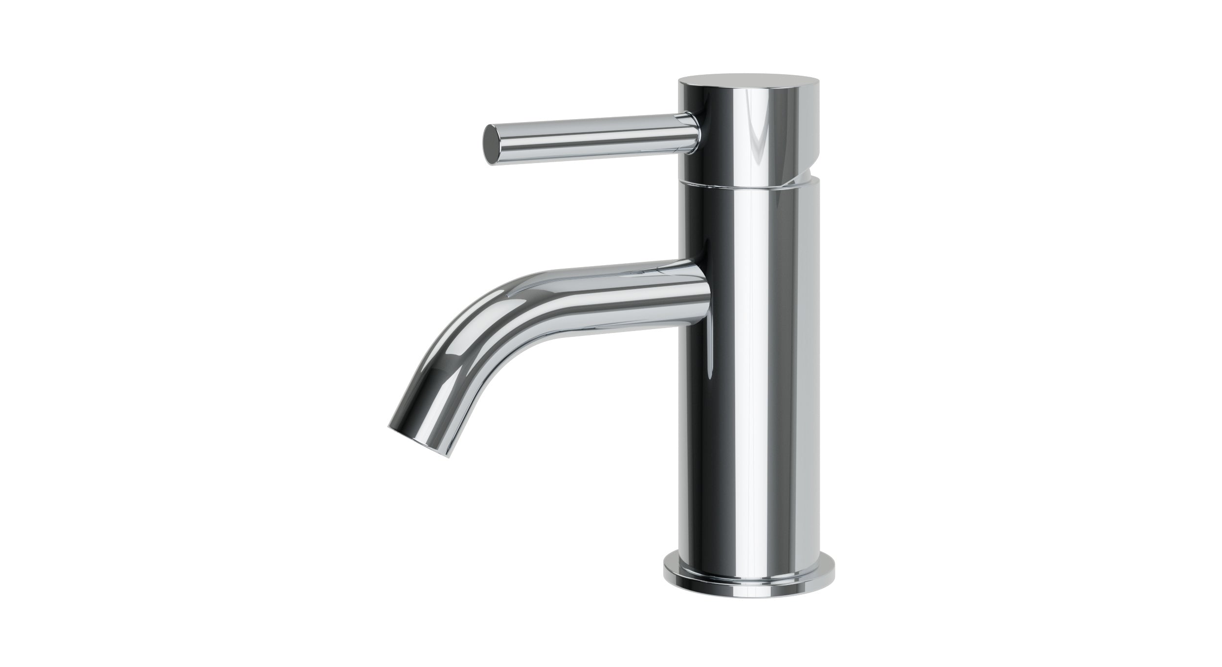 Contour One Handle Deck Mount Monoblock Lavatory Faucet with Soft Lever Handle