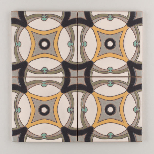 6x6 Handpainted Sample Morris in Neutral Motif