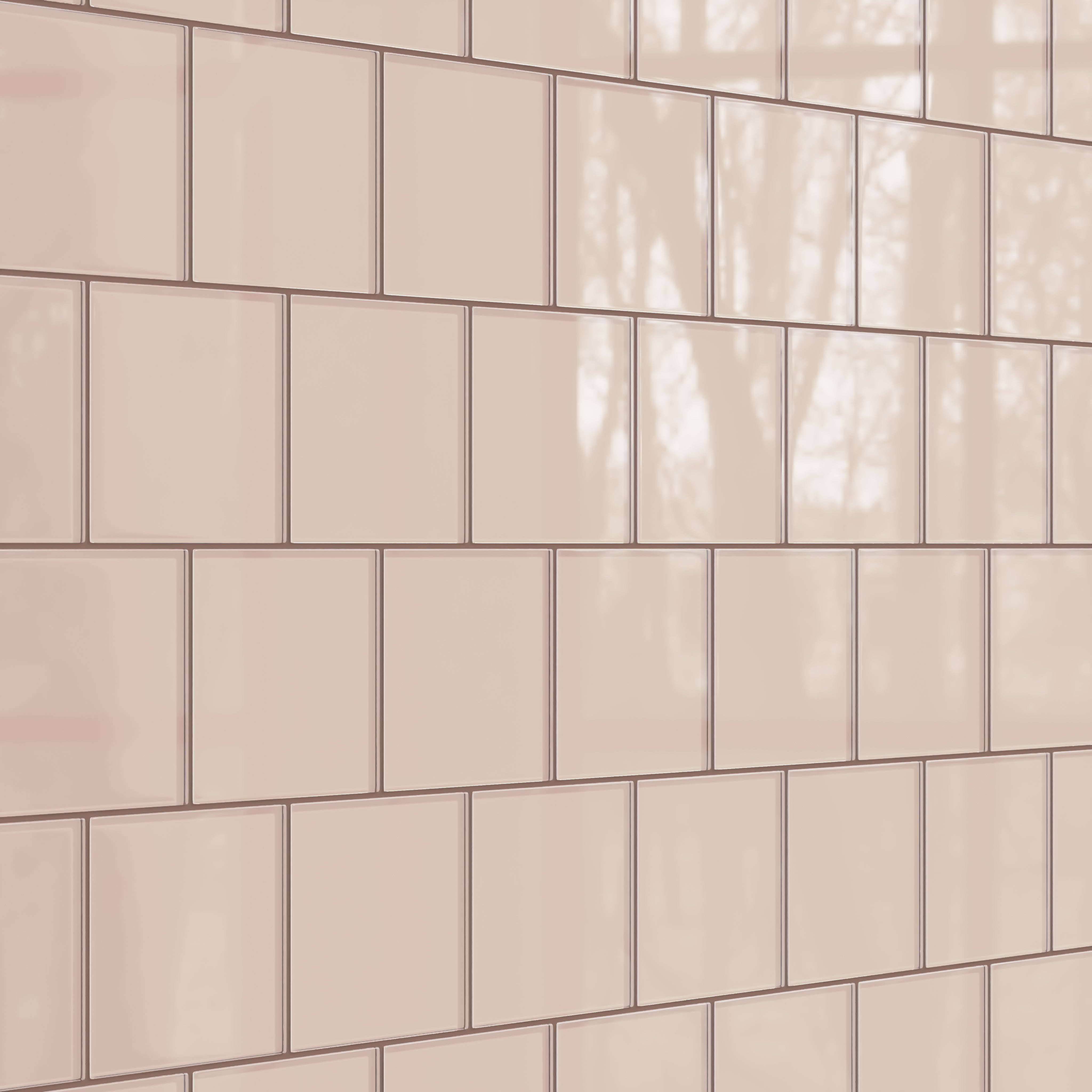 6x6 Glass Tile in Rosy Finch Gloss