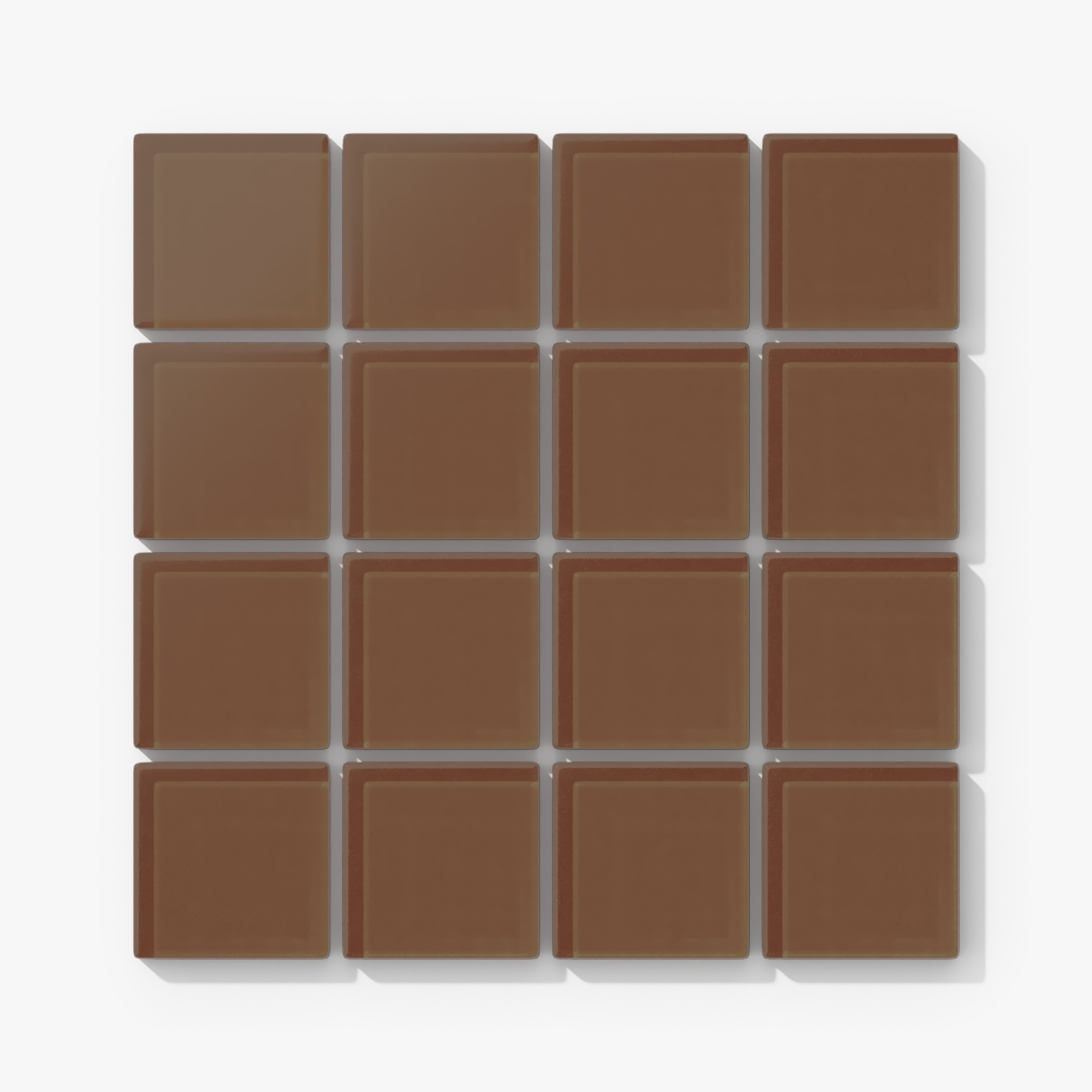 2x2 Straight Set Sheeted Glass Mosaic Tile in Kestrel Matte