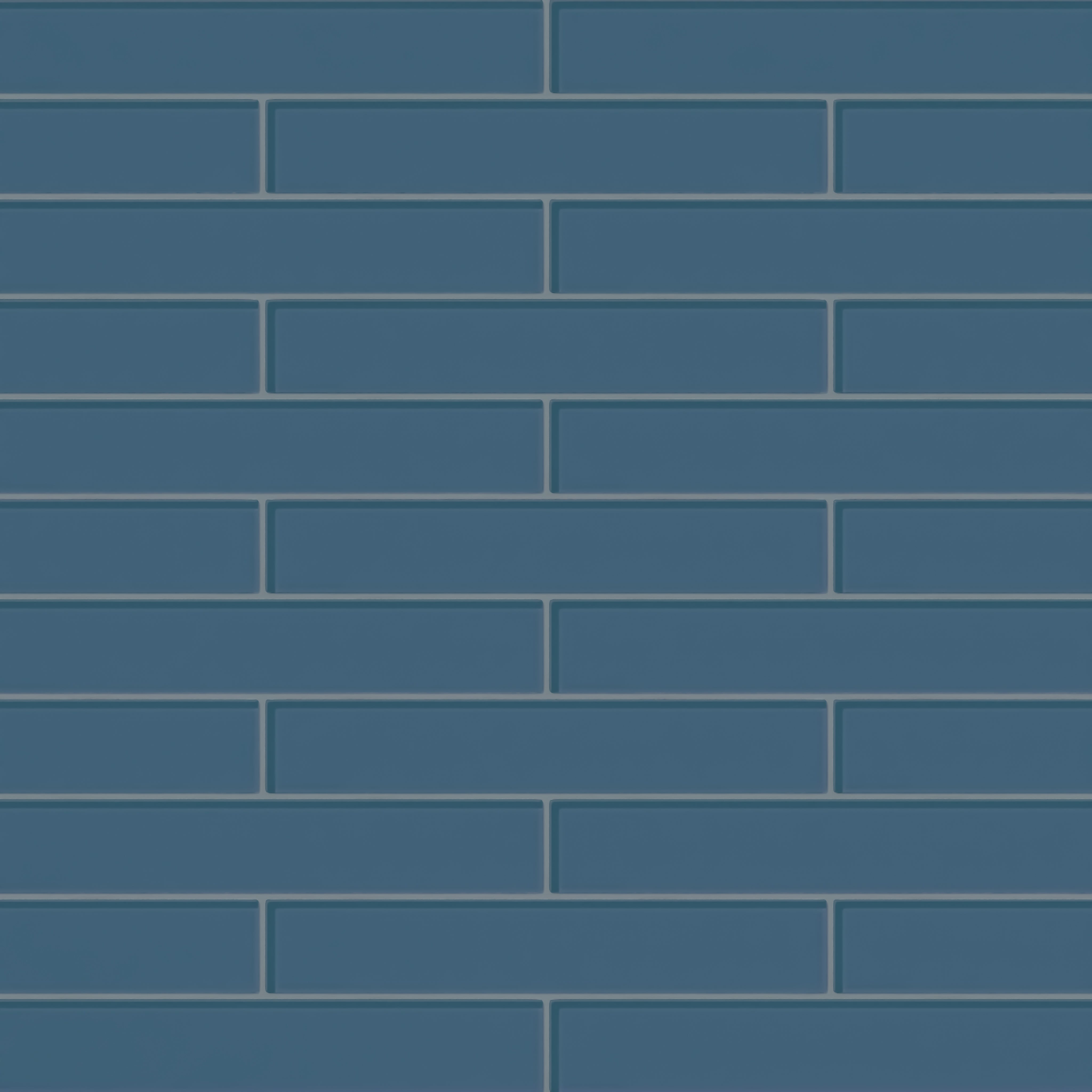 2x12 Glass Tile in Blue Jay Gloss
