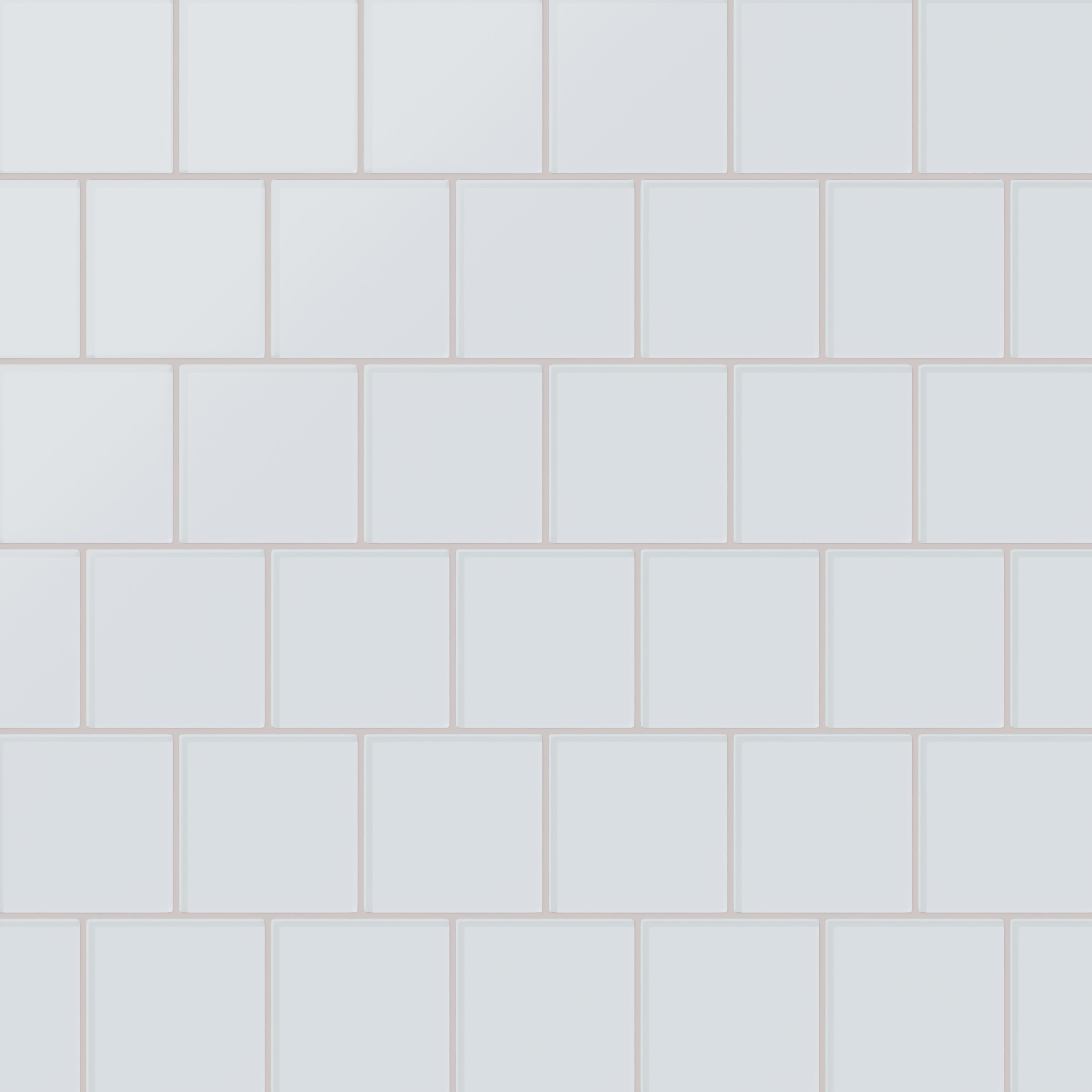 4x4 Glass Tile in Snowy Owl Matte