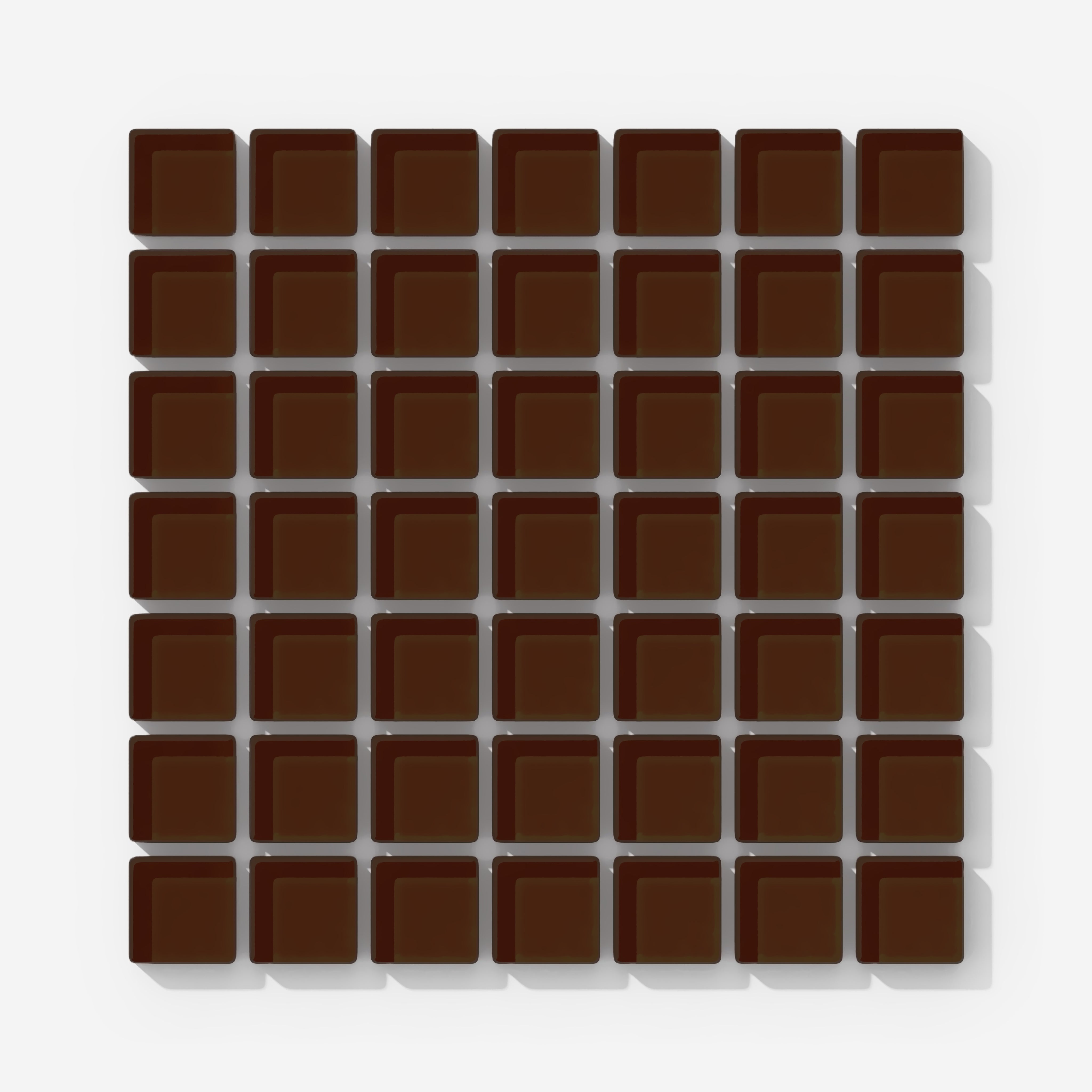1x1 Straight Set Sheeted Glass Mosaic Tile in Thrasher Gloss