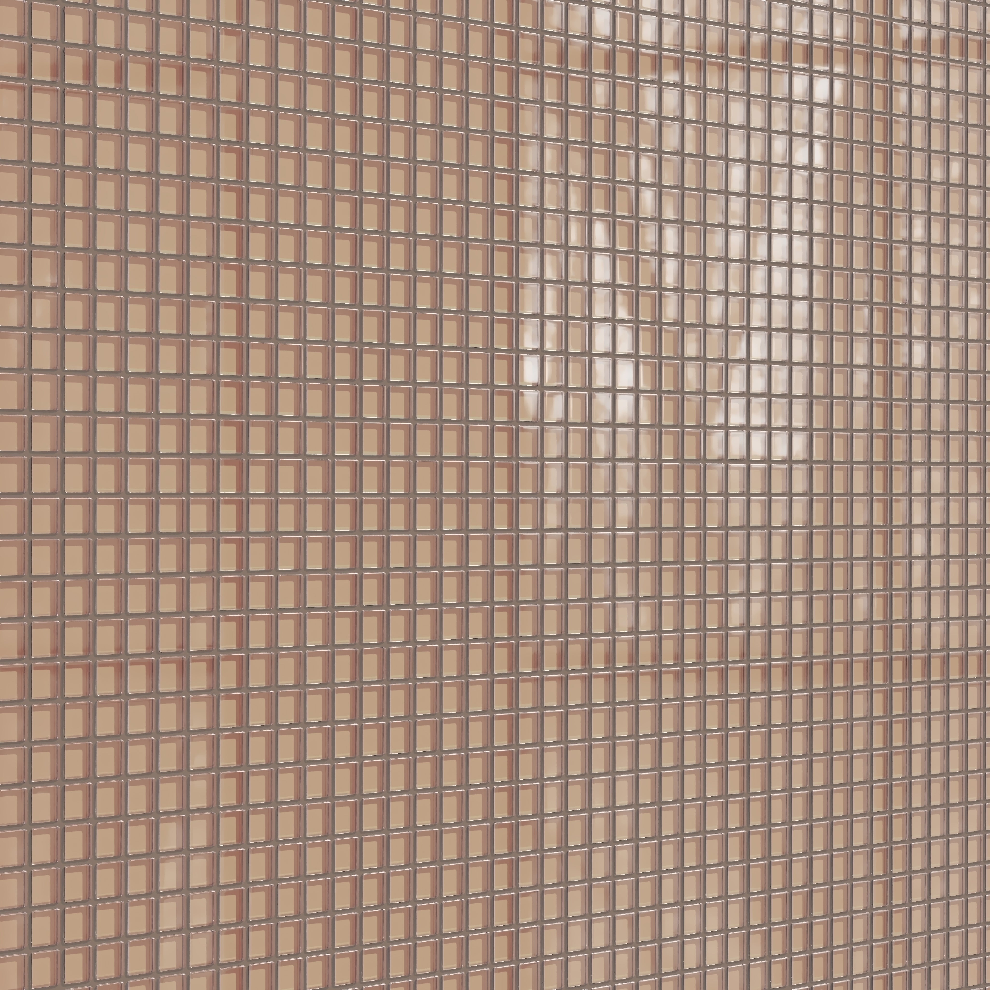 1x1 Straight Set Sheeted Glass Mosaic Tile in Sora Gloss
