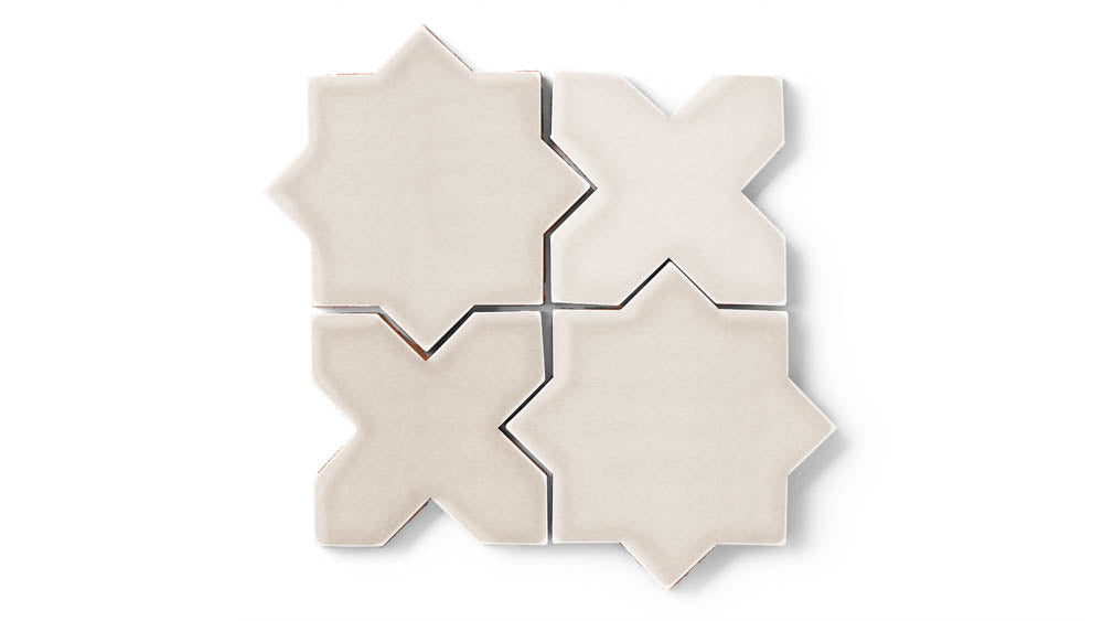 Star & Cross Original Ceramic Tile in Sand Dune Gloss