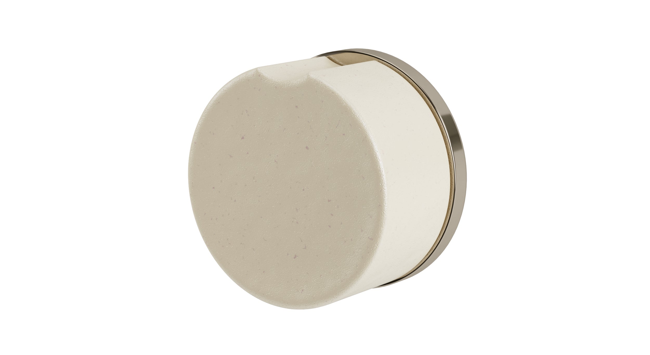 Foundry One Handle Wall Mount Diverter/Volume Control Shower Trim with Groove Ceramic Knob Handle in Polished Nickel
