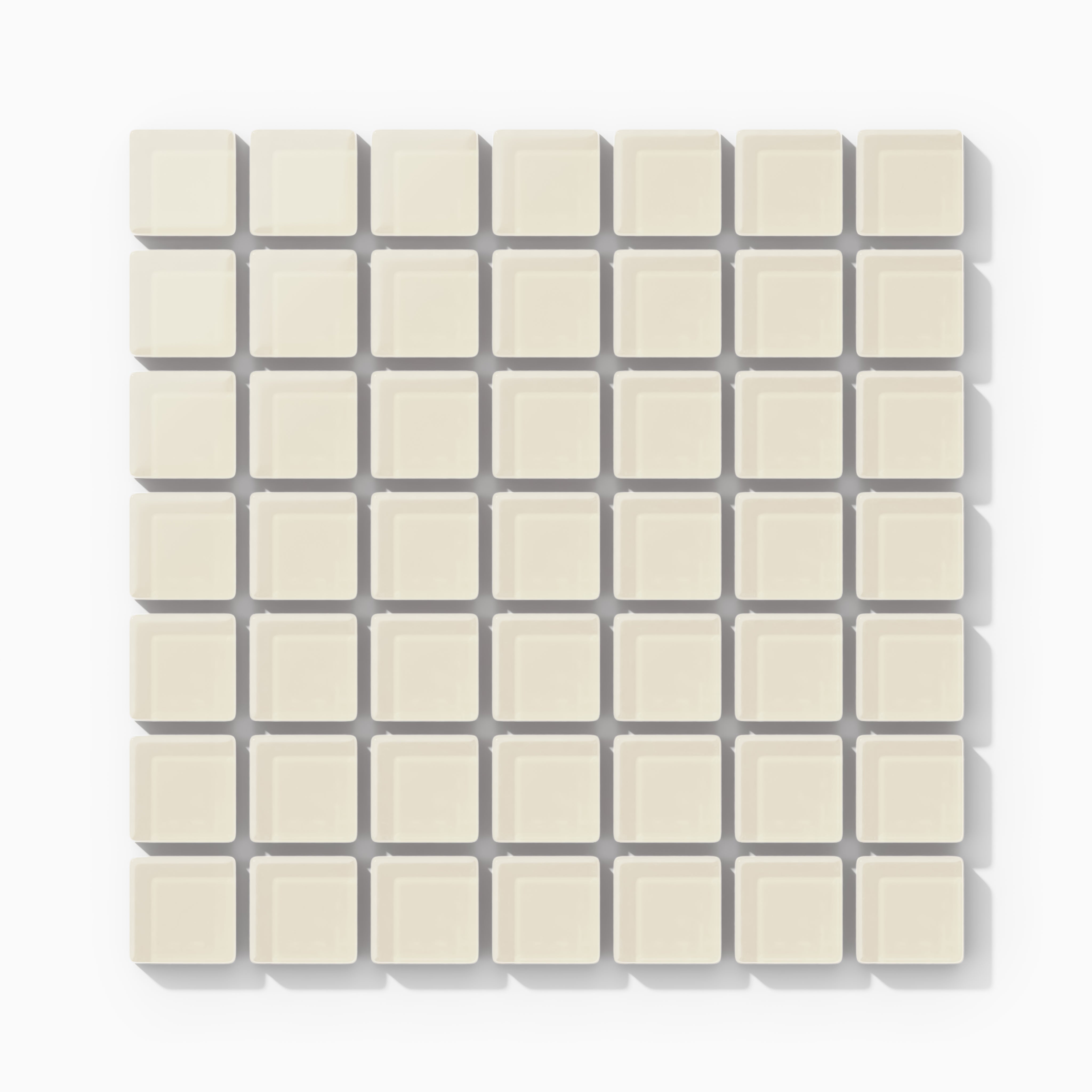 1x1 Straight Set Sheeted Glass Mosaic Tile in Sparrow Matte