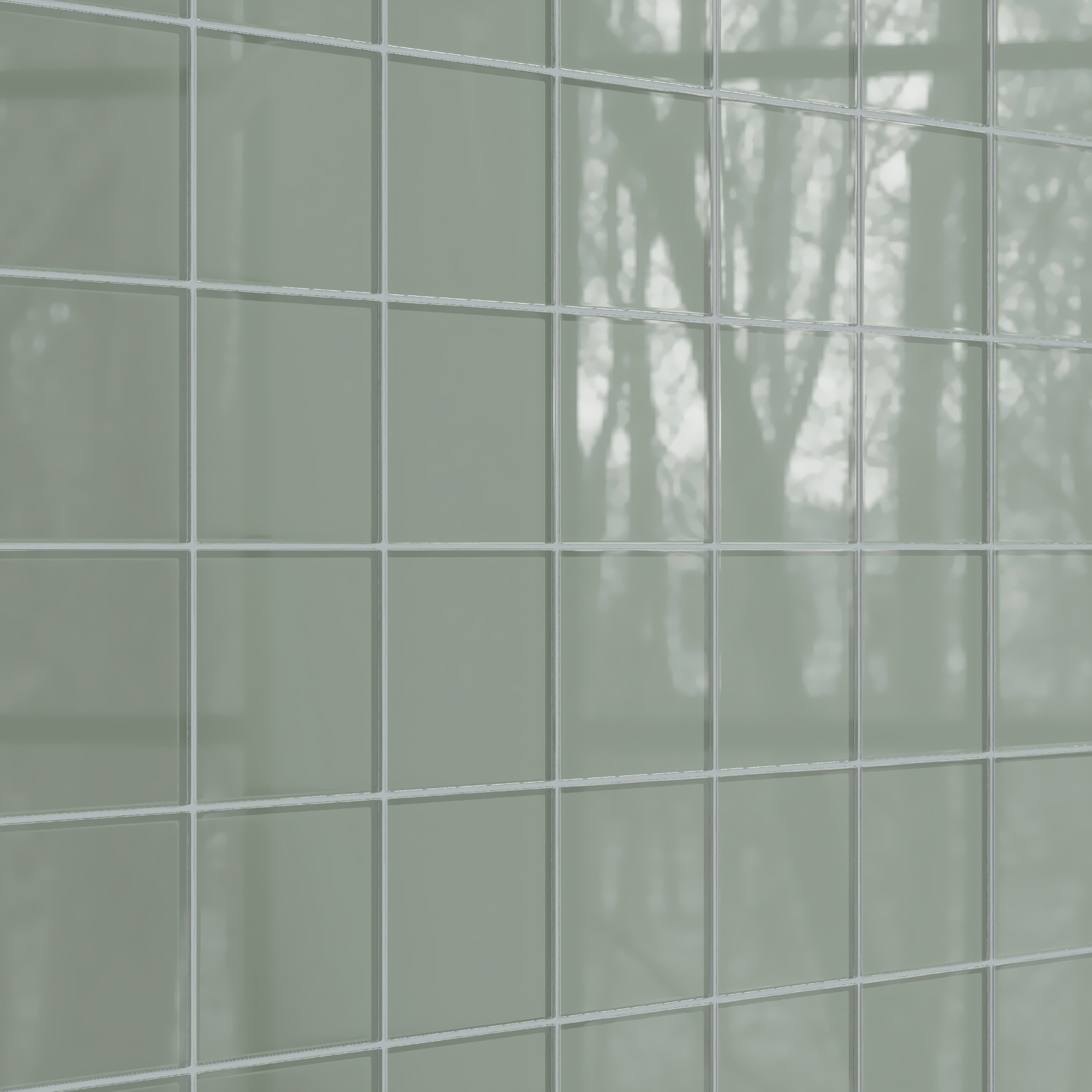 6x6 Glass Tile in Hummingbird Gloss