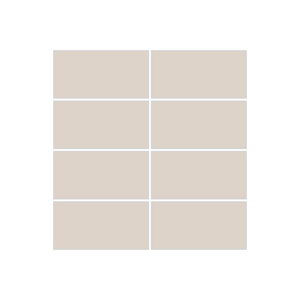 2x4 Straight Set Sheeted Original Ceramic Mosaic Tile in Sand Dune Matte