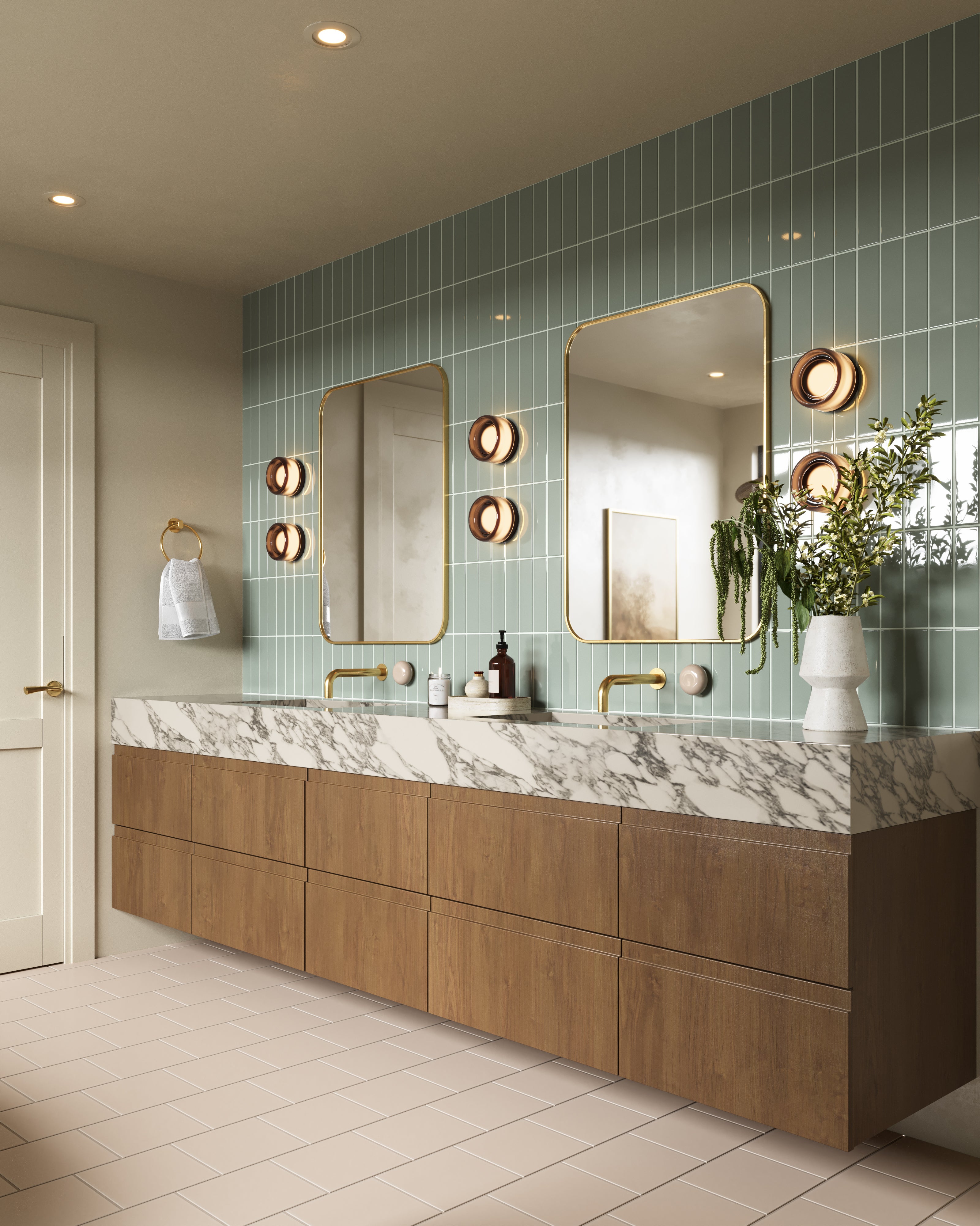 8x8 Original Ceramic Tile in Sweet Pea Matte