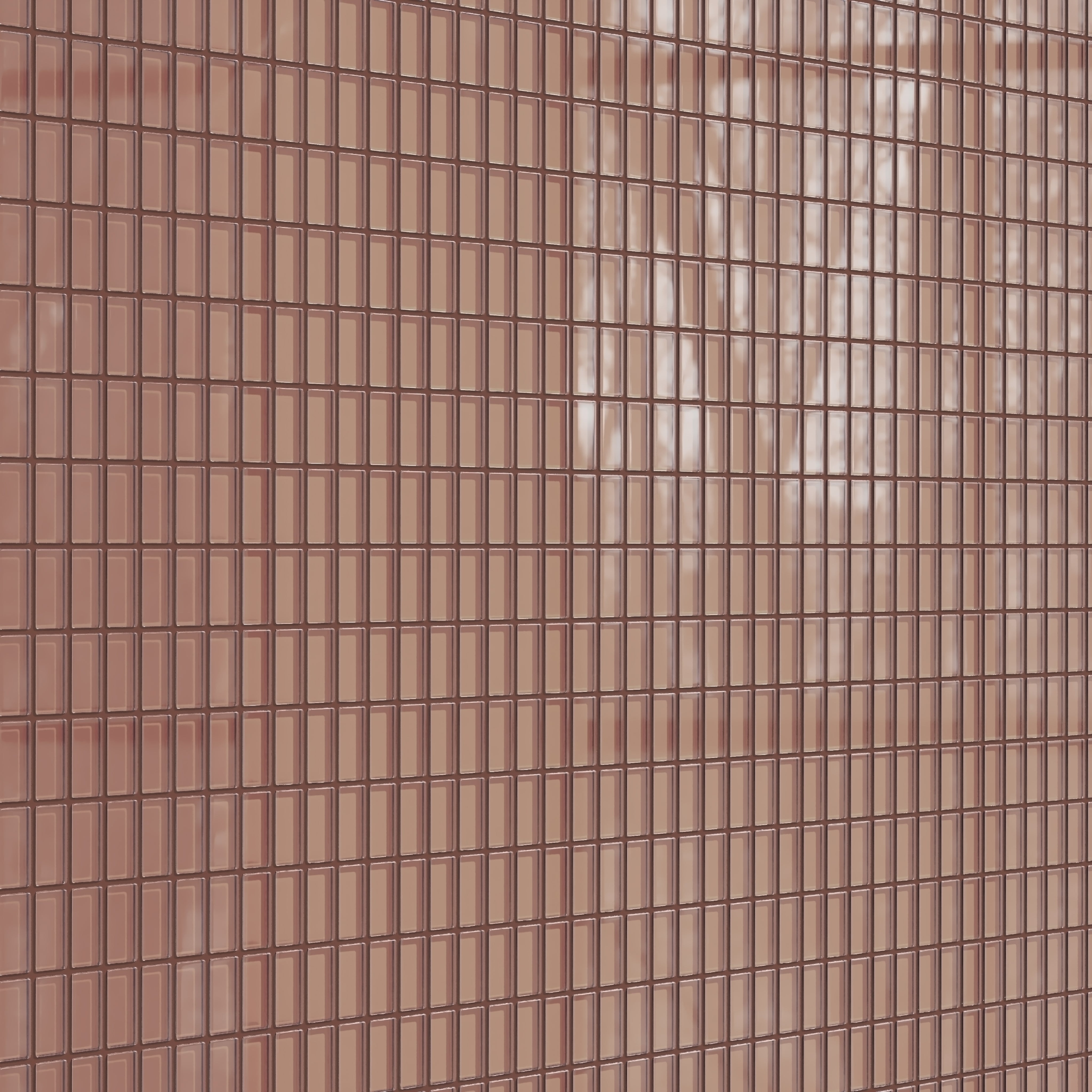 1x2 Straight Set Sheeted Glass Mosaic Tile in Flicker Gloss