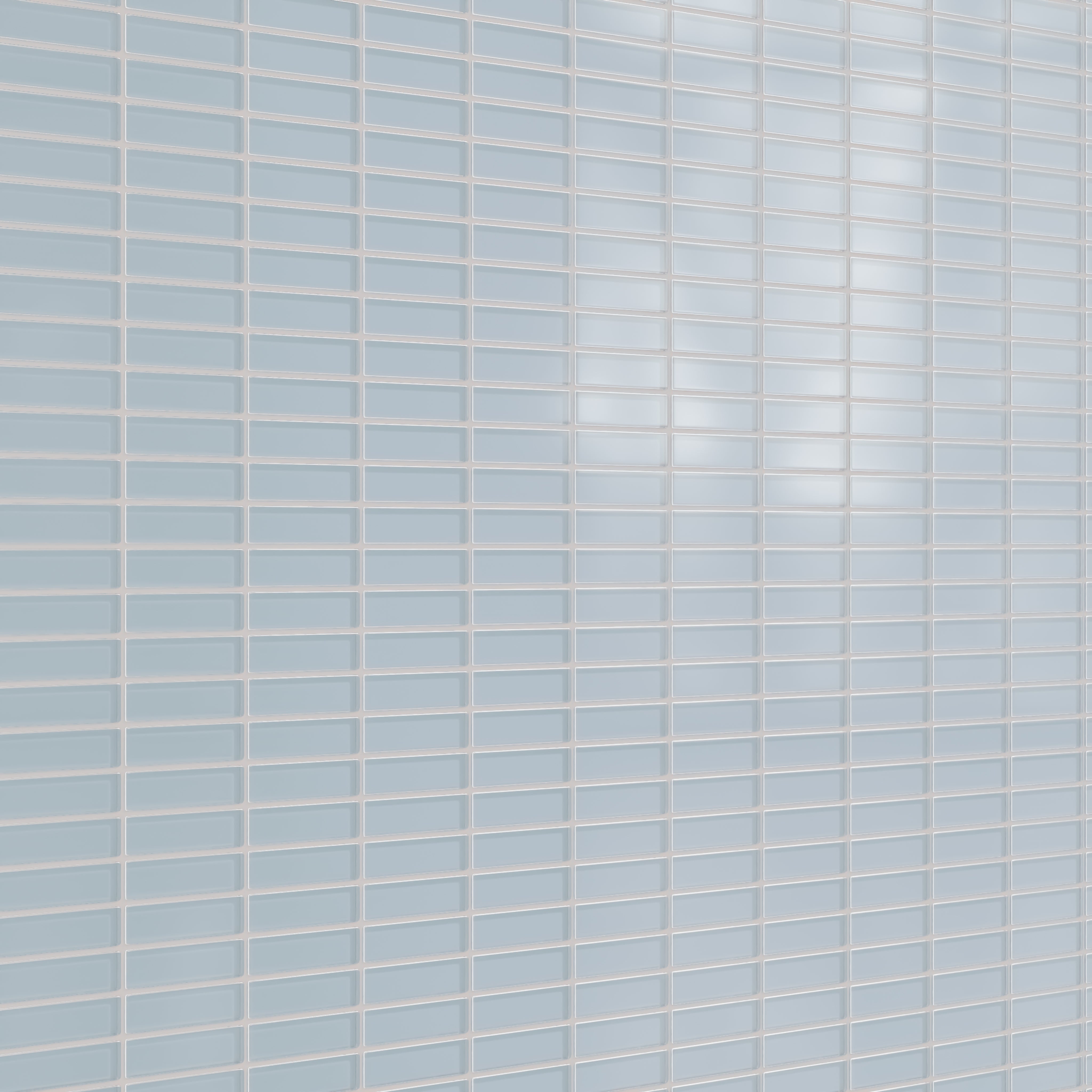 1x4 Straight Set Sheeted Glass Mosaic Tile in Partridge Matte